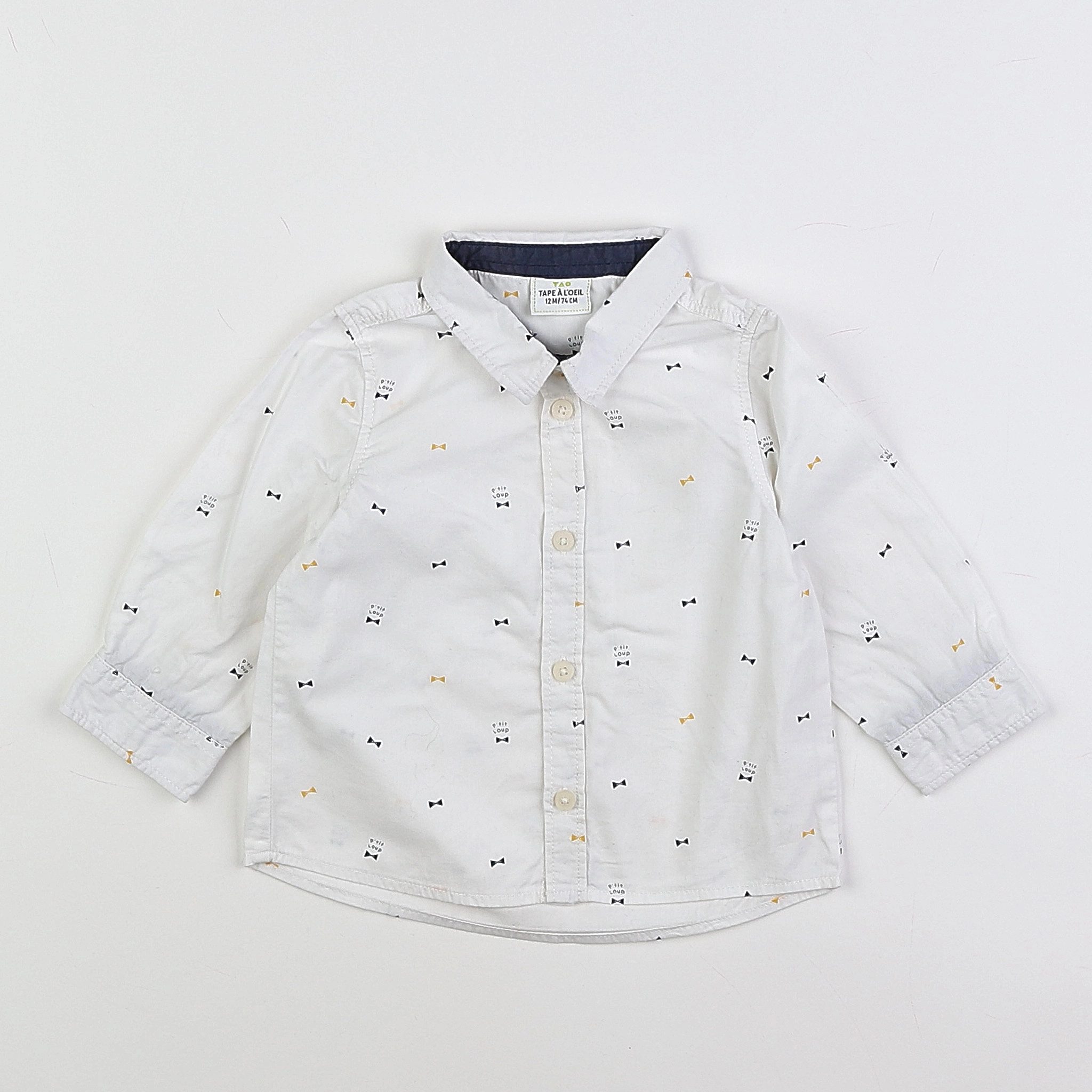 Tape à l'oeil - chemise blanc - 12 mois