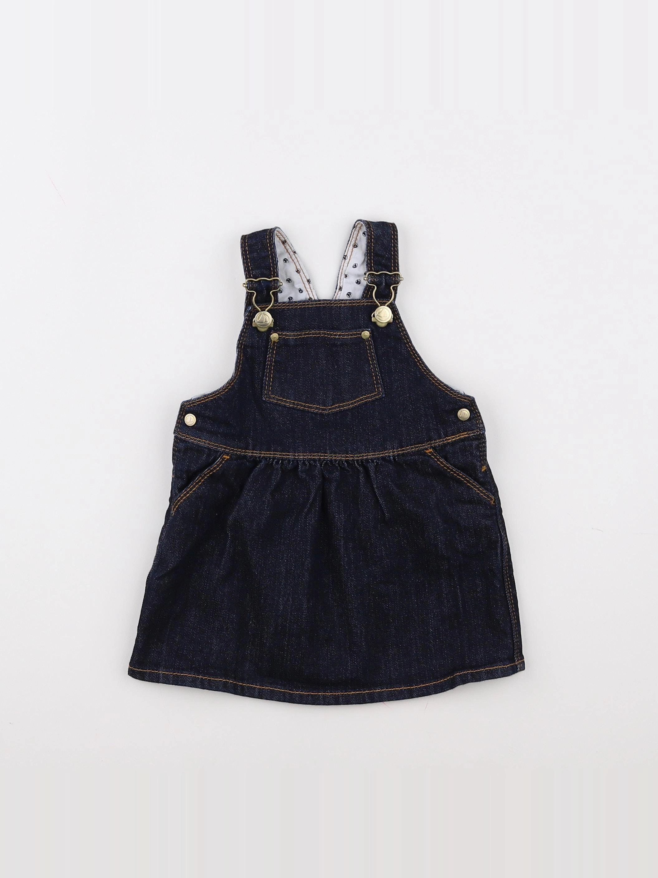 Petit Bateau - robe bleu - 12 mois