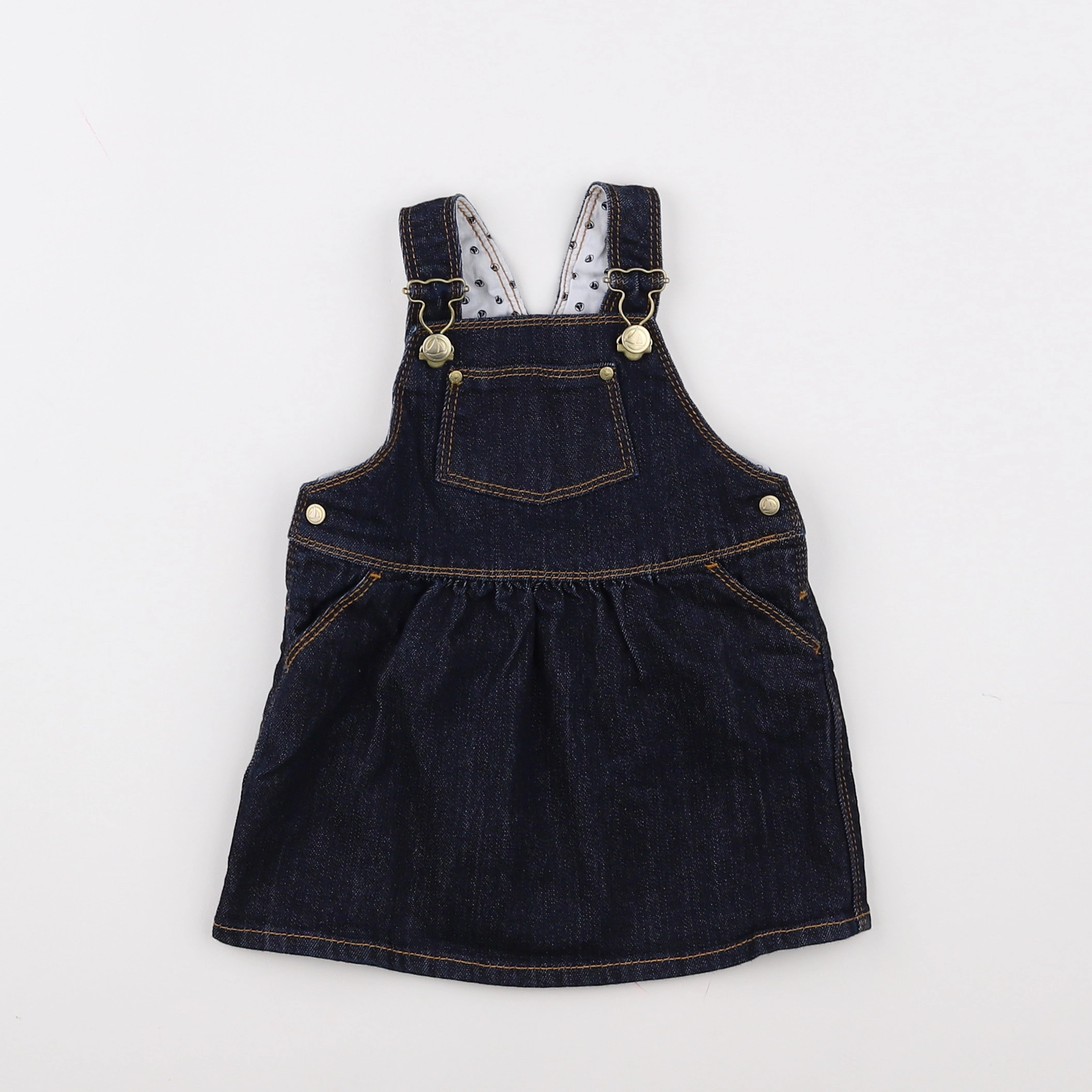 Petit Bateau - robe bleu - 12 mois