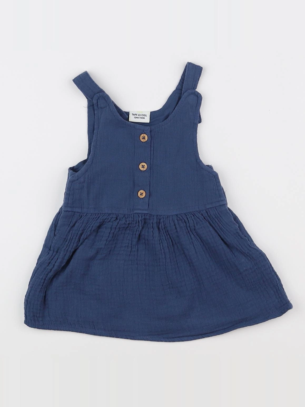 Tape à l'oeil - robe bleu - 12 mois