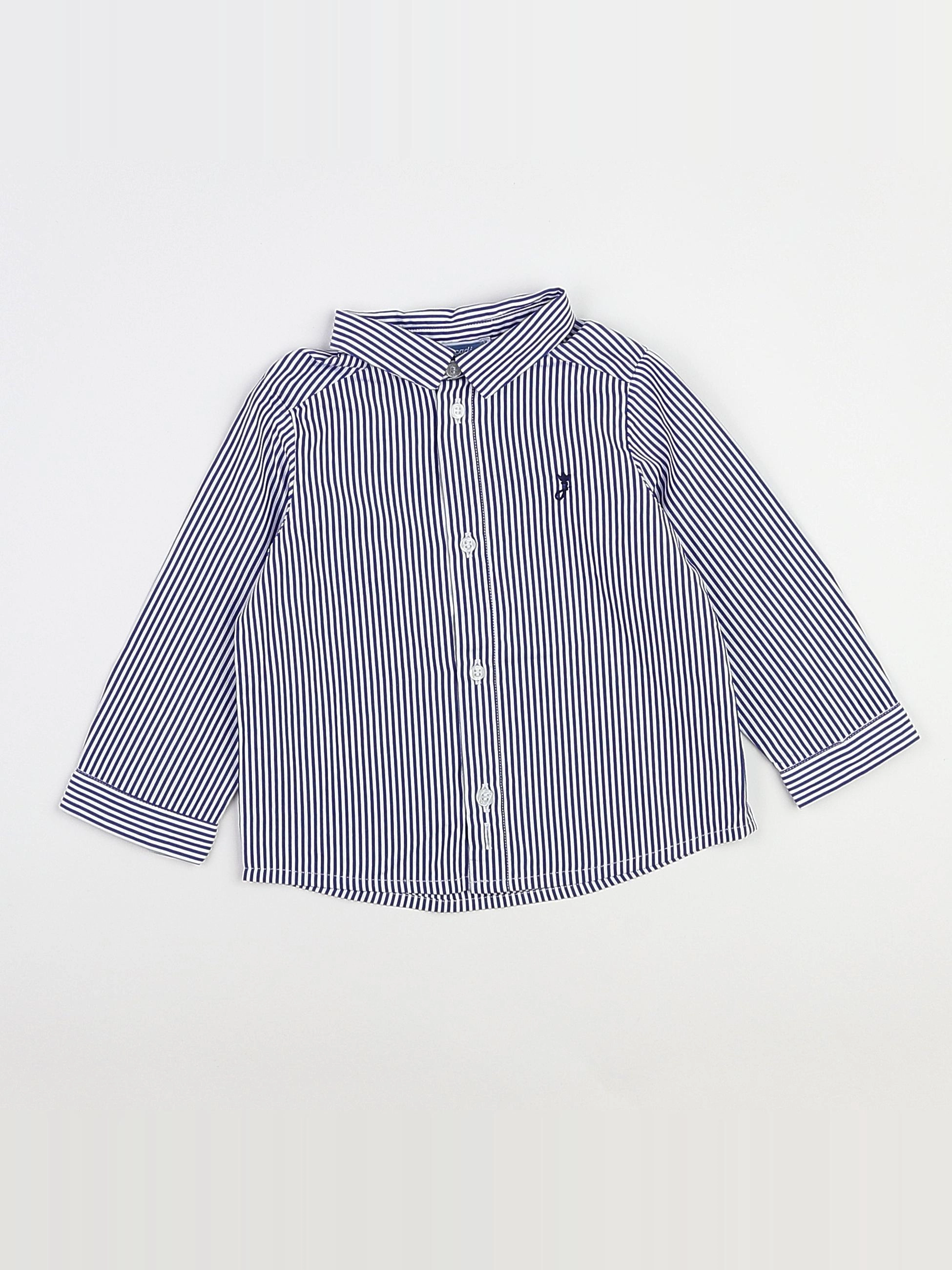 Jacadi - chemise bleu - 12 mois