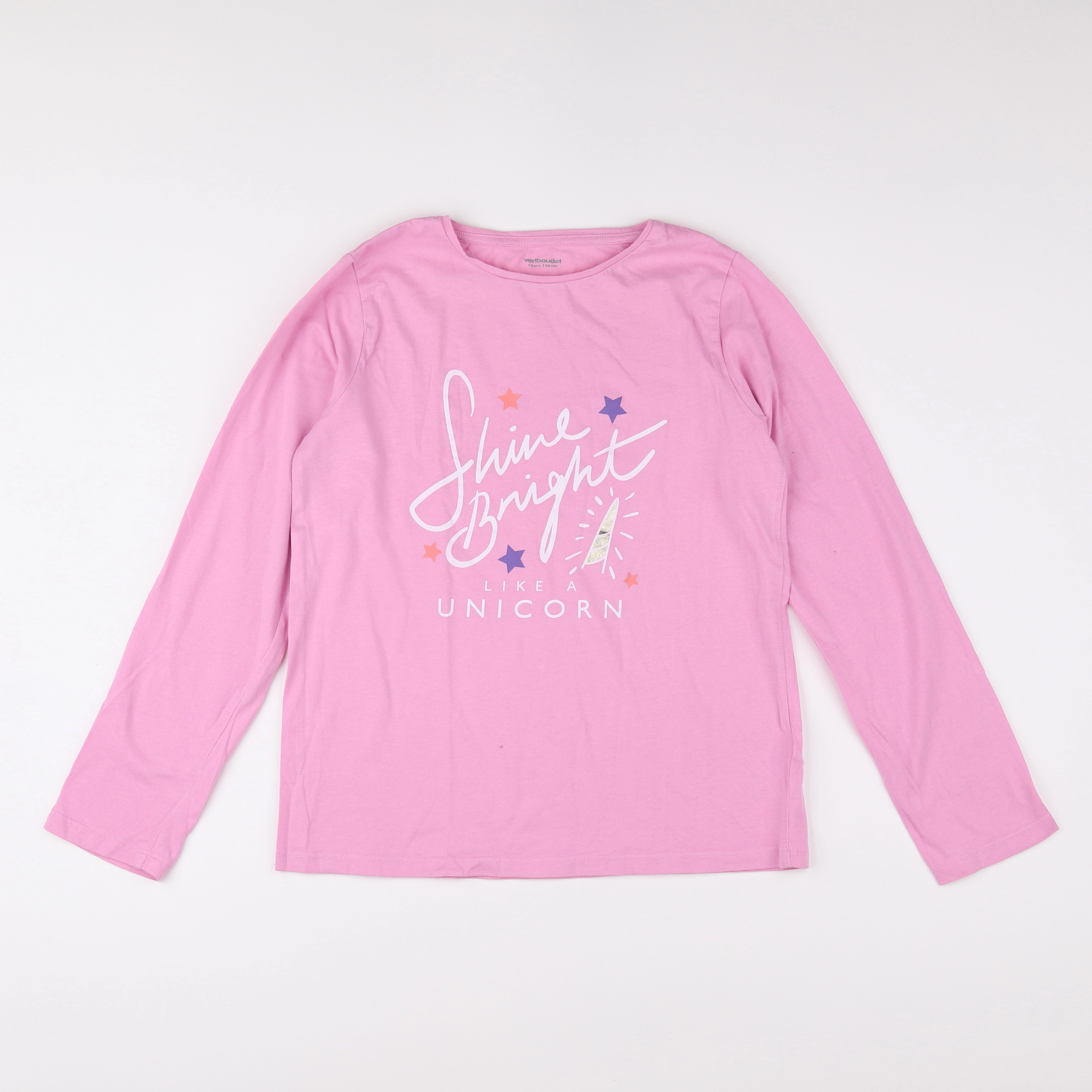 Vertbaudet - tee-shirt rose - 14 ans