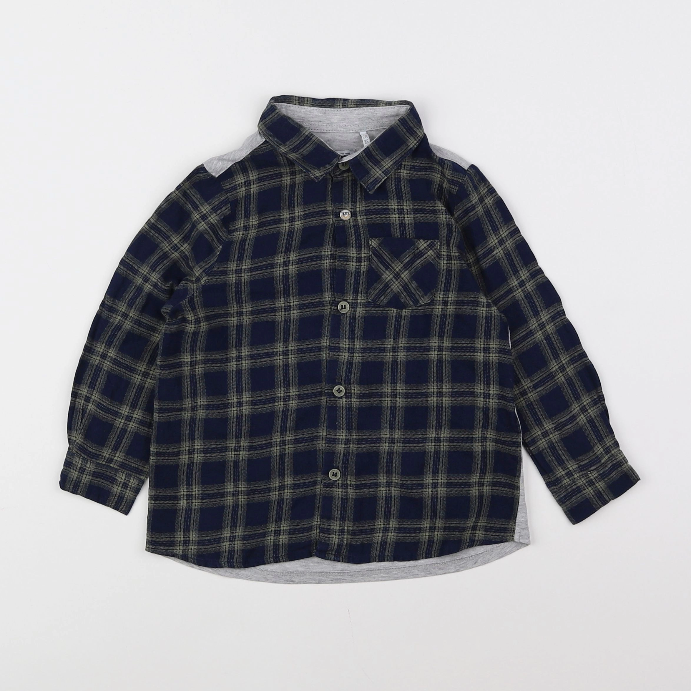 IKKS - chemise imprimé au dos bleu, vert - 2 ans