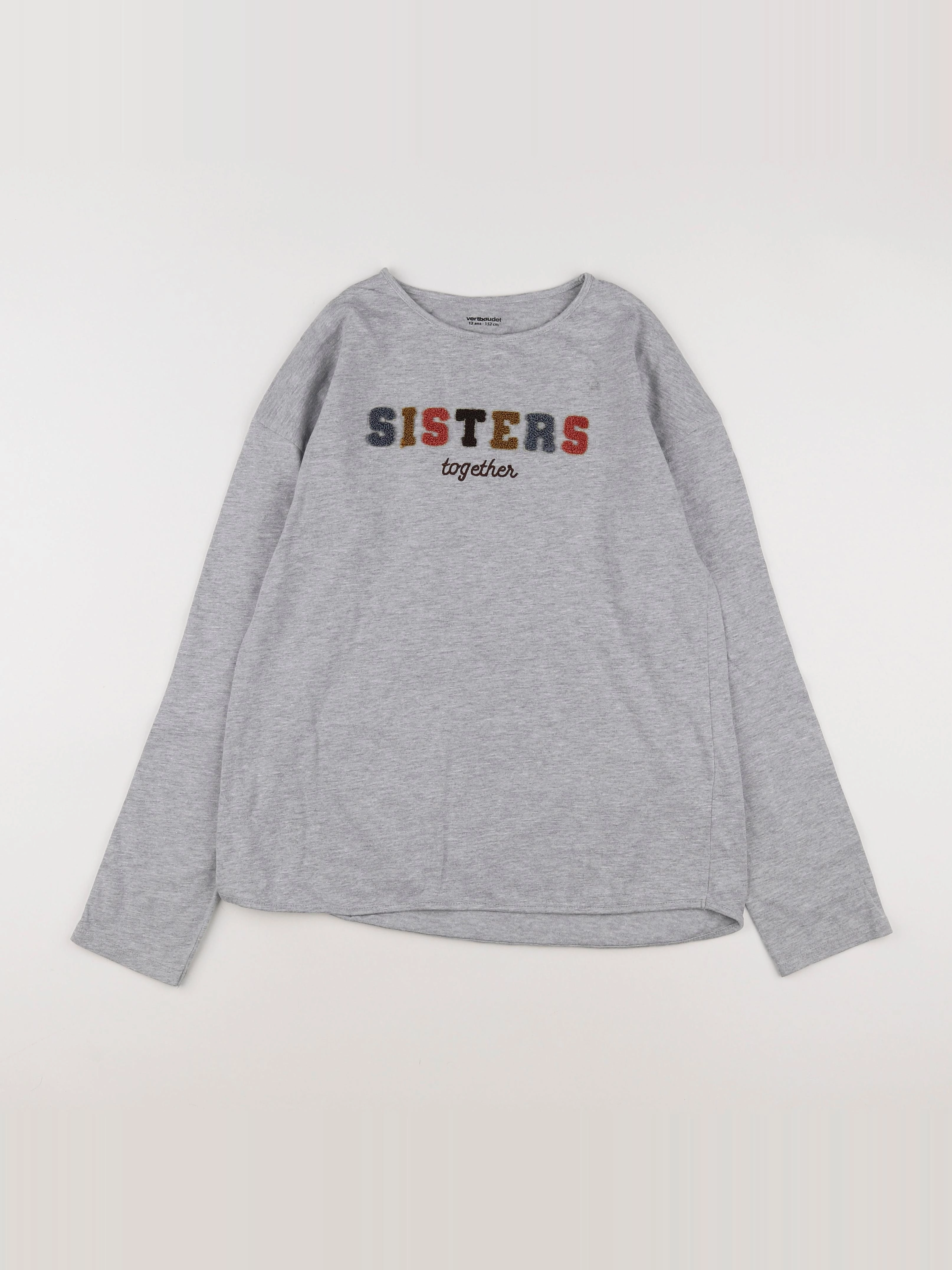 Vertbaudet - tee-shirt gris - 12 ans