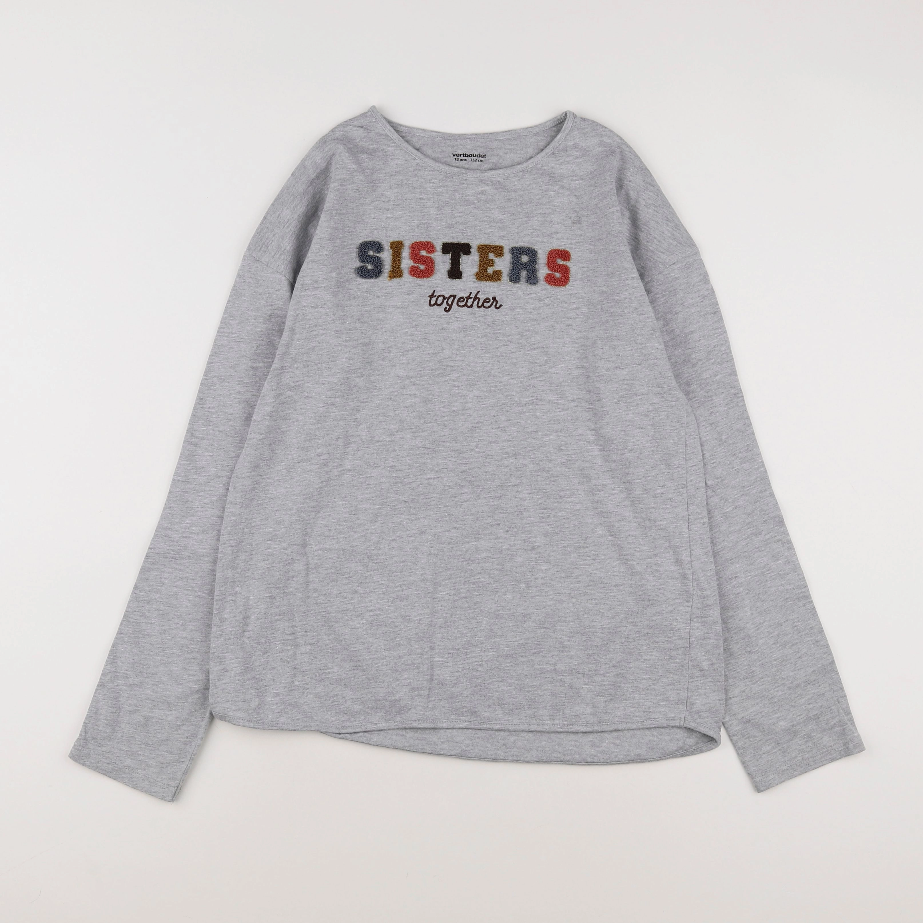 Vertbaudet - tee-shirt gris - 12 ans