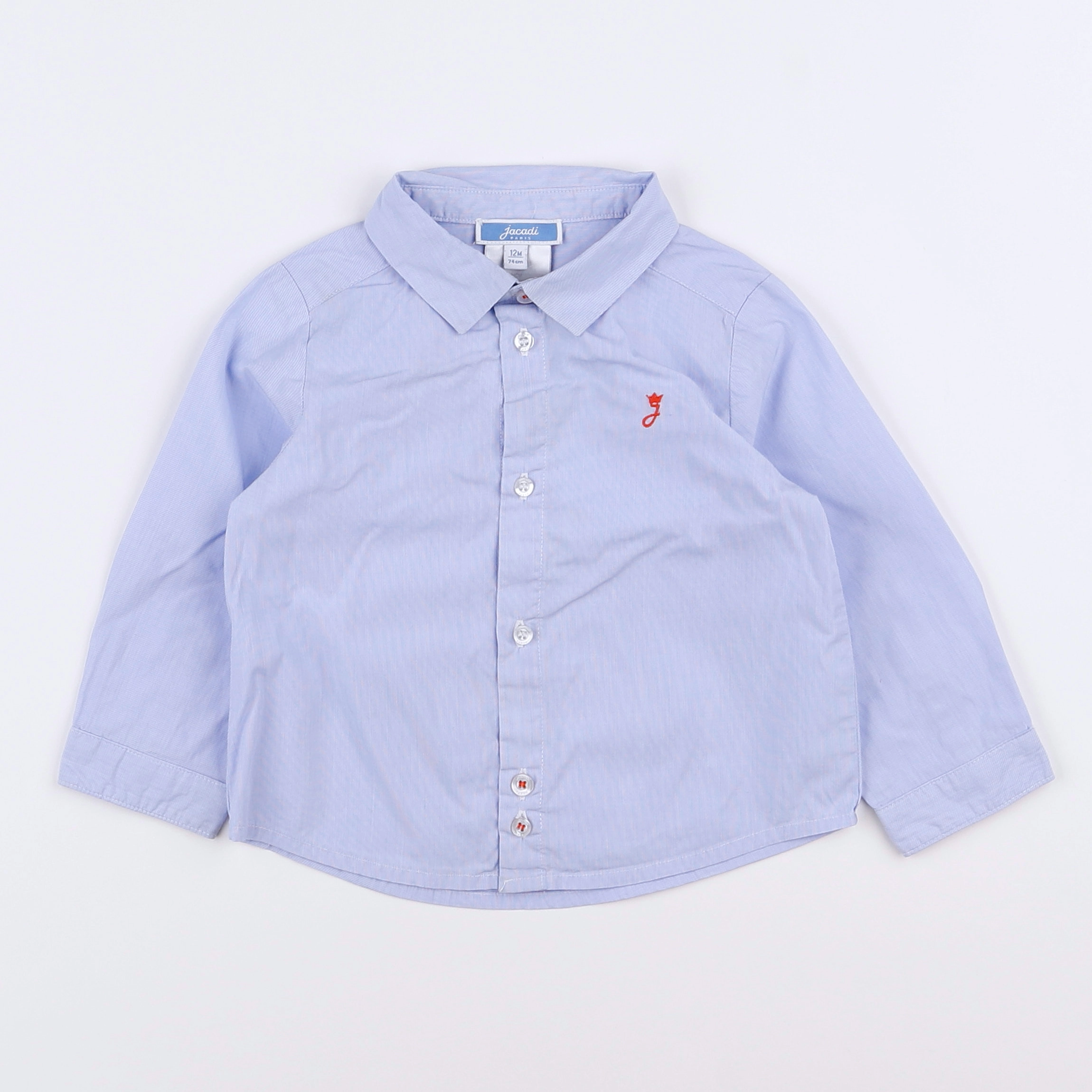Jacadi - chemise bleu - 12 mois