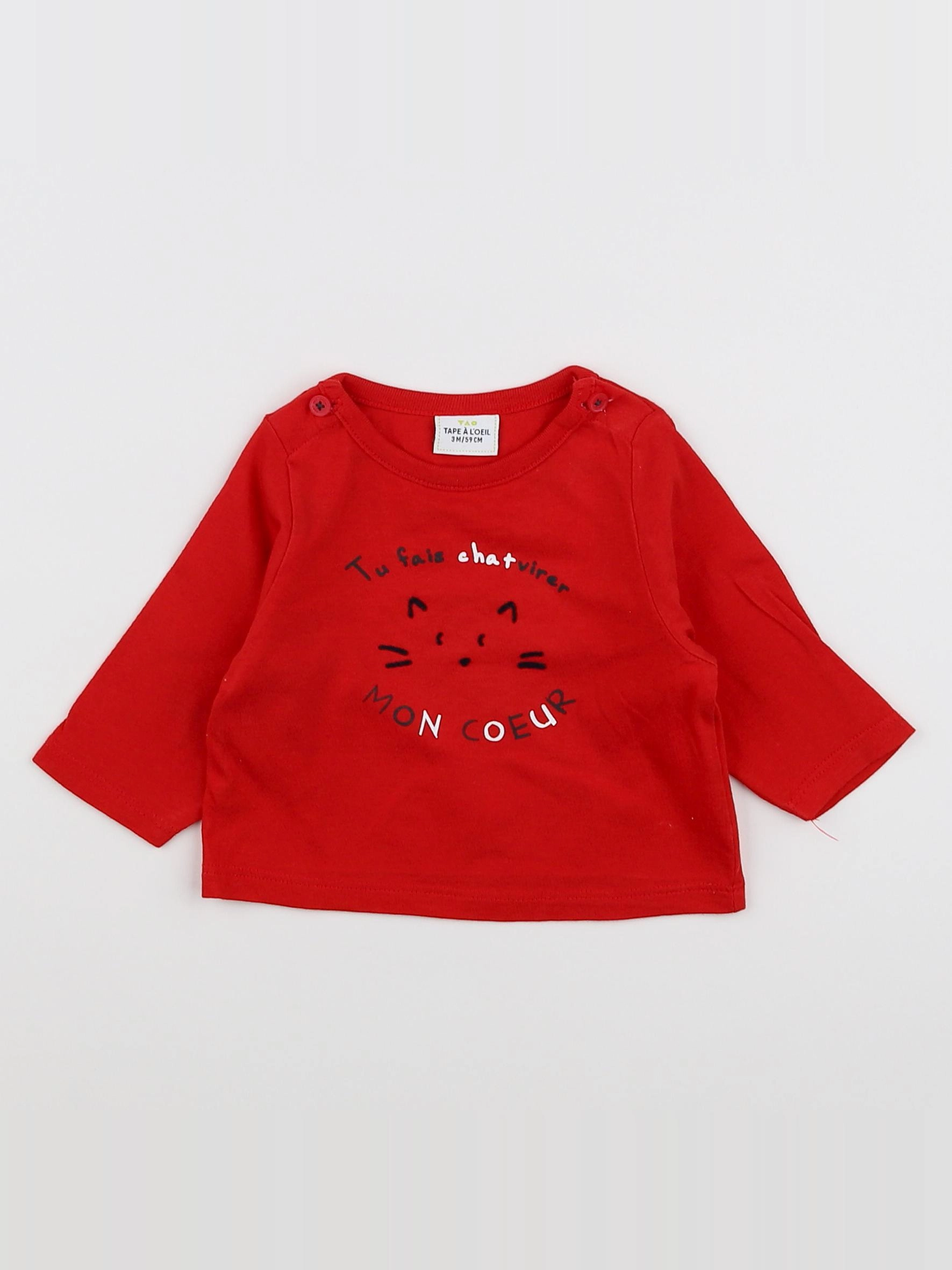 Tape à l'oeil - tee-shirt rouge - 3 mois
