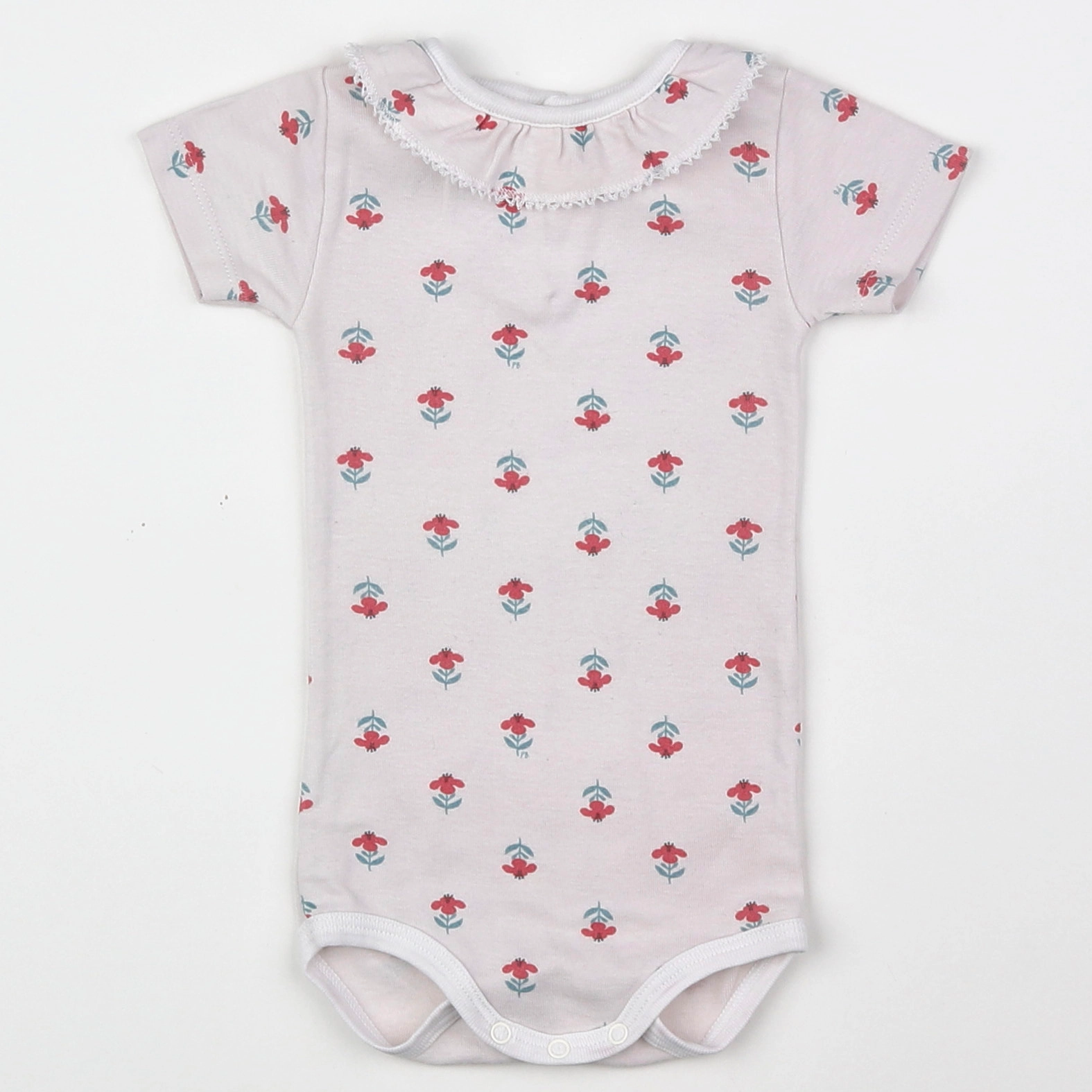 Petit Bateau - body à col rose, multicolore - 6 mois