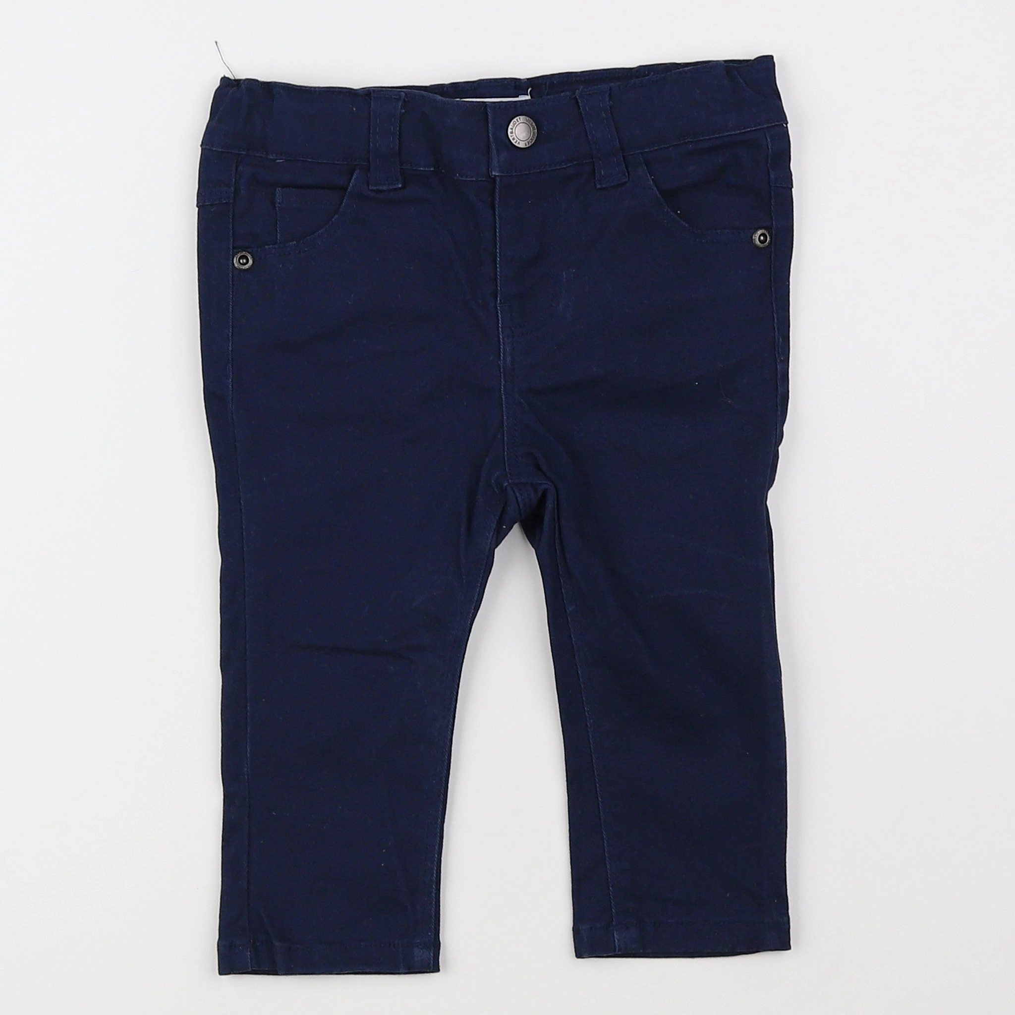 Vertbaudet - pantalon bleu - 9 mois