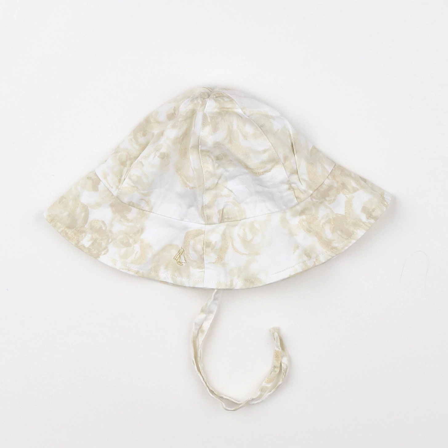 Petit Bateau - chapeau beige, blanc, or - 12 mois