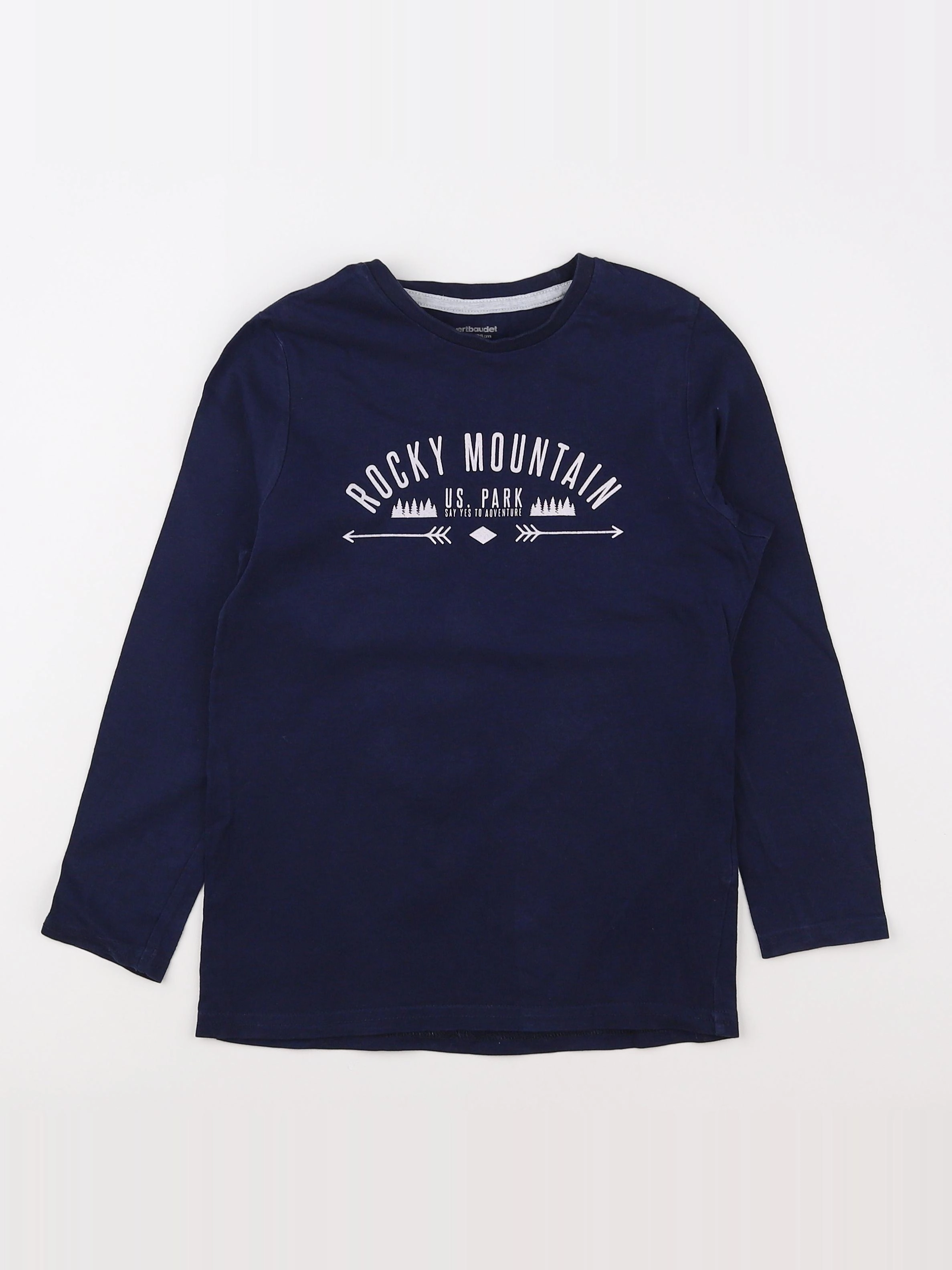 Vertbaudet - tee-shirt bleu - 8 ans