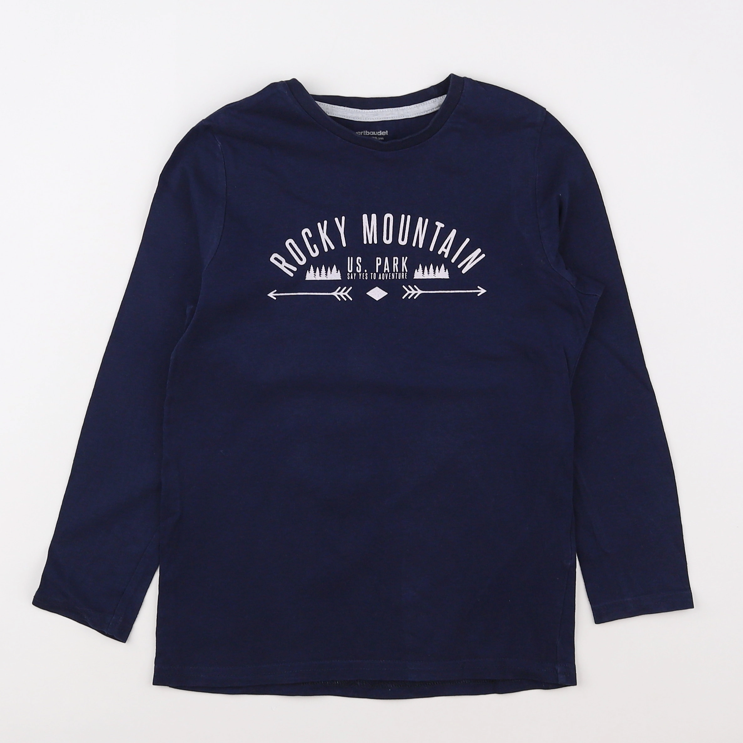 Vertbaudet - tee-shirt bleu - 8 ans