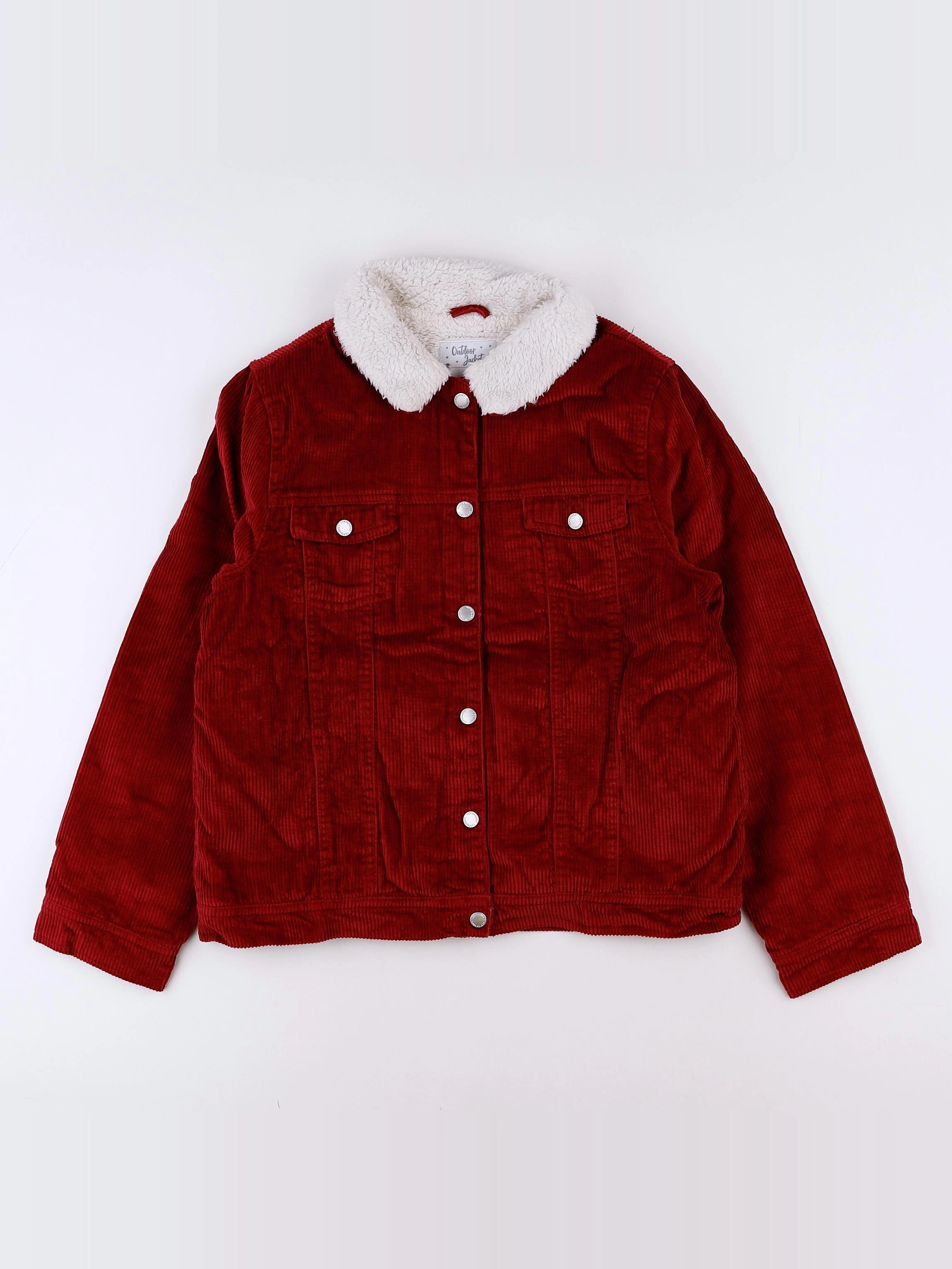 Vertbaudet - veste doublé rouge - 14 ans
