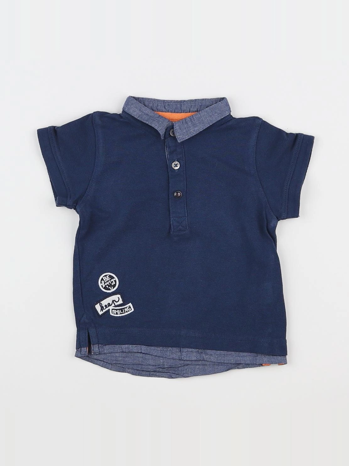 Tape à l'oeil - polo bleu - 6 mois