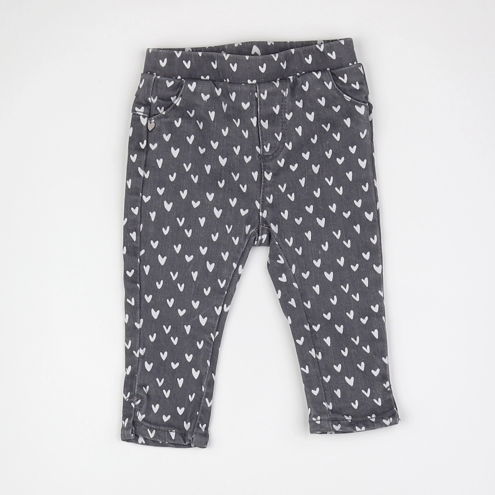 Vertbaudet - jegging gris - 6 mois