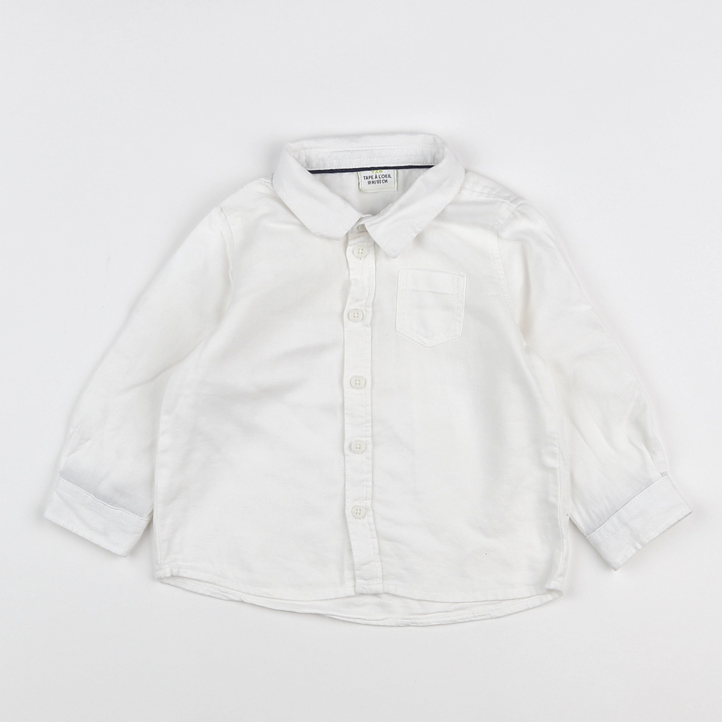 Tape à l'oeil - chemise blanc - 18 mois