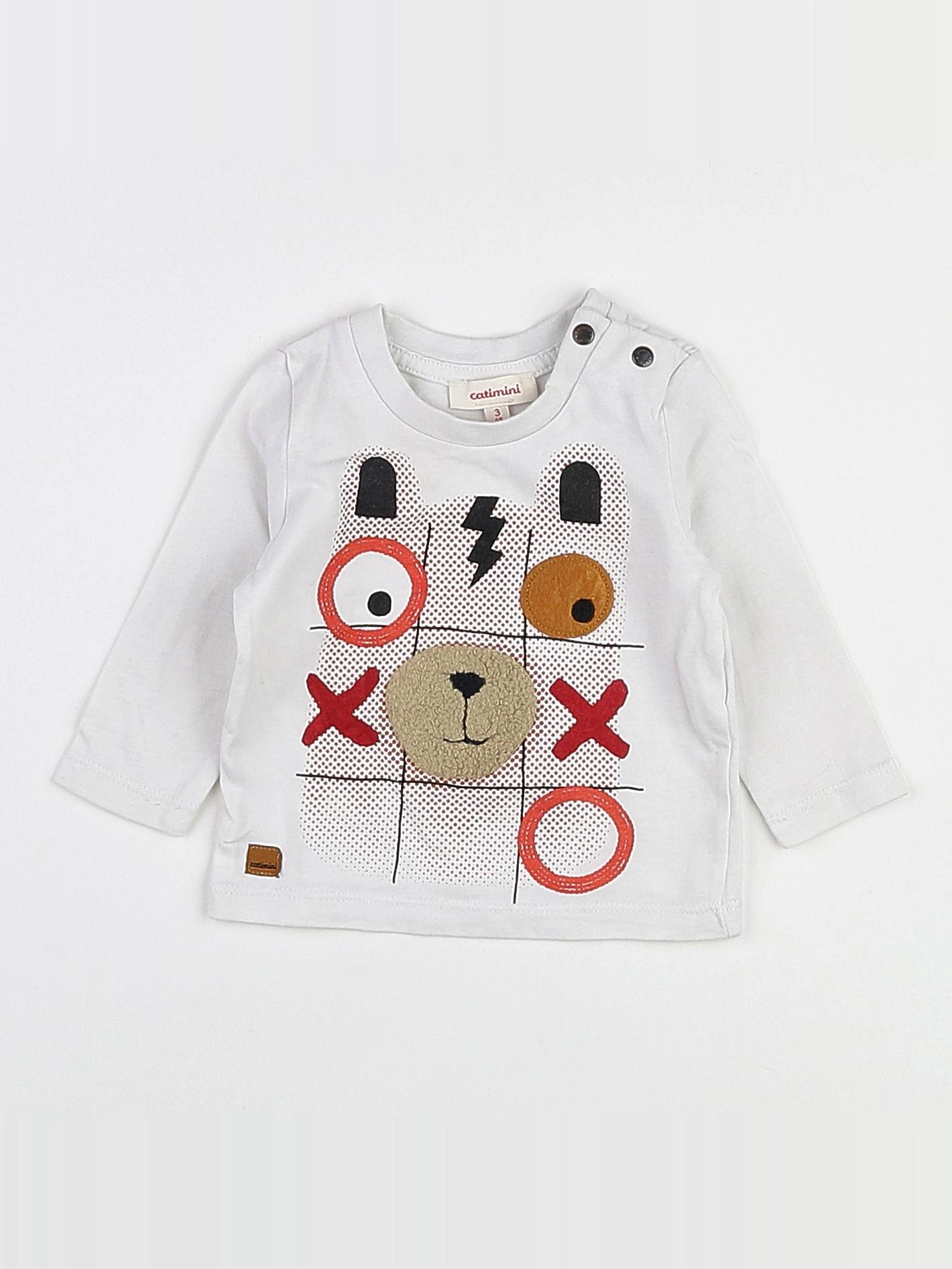 Catimini - tee-shirt gris - 3 mois