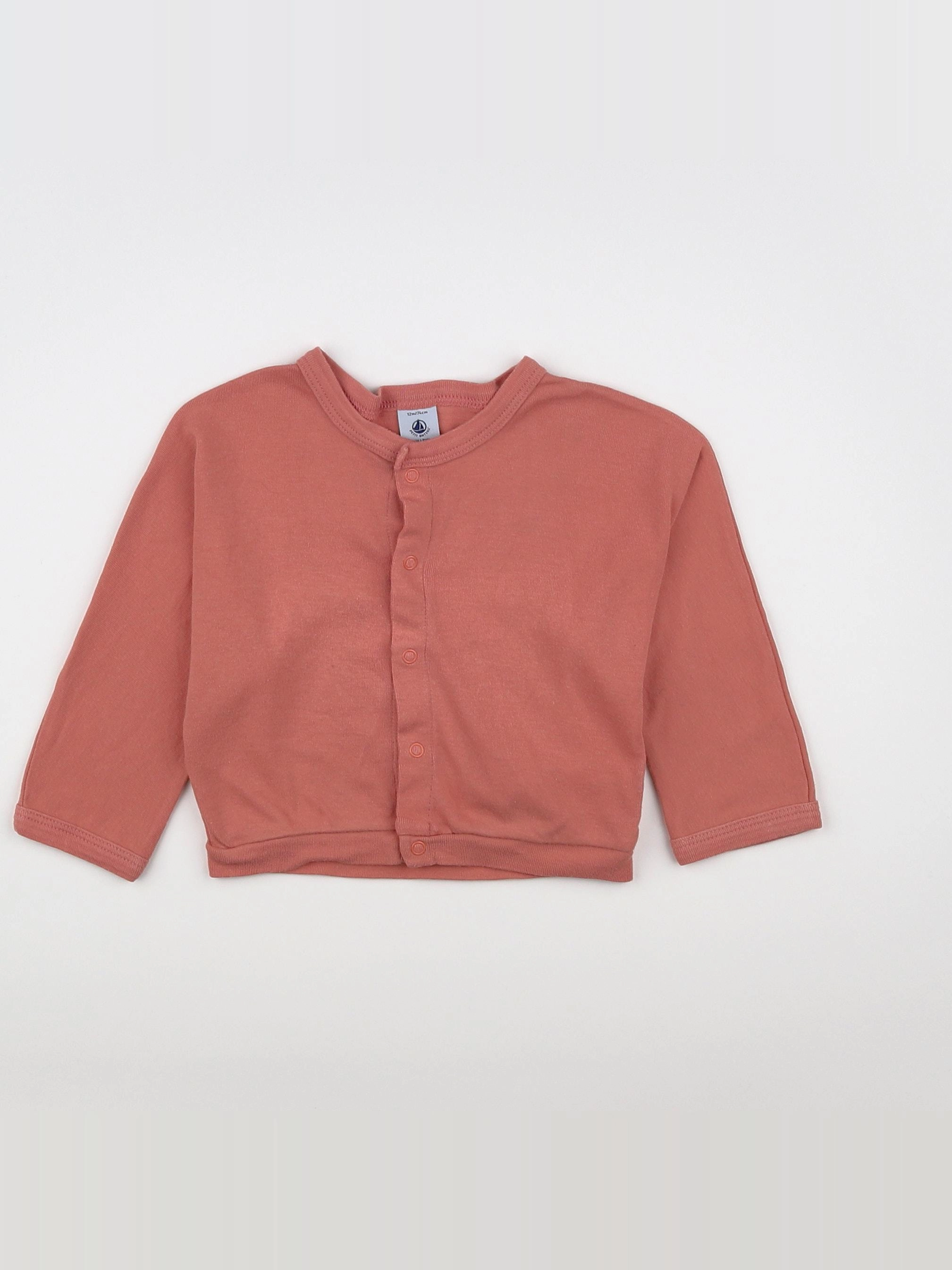 Petit Bateau - tee-shirt rose - 12 mois