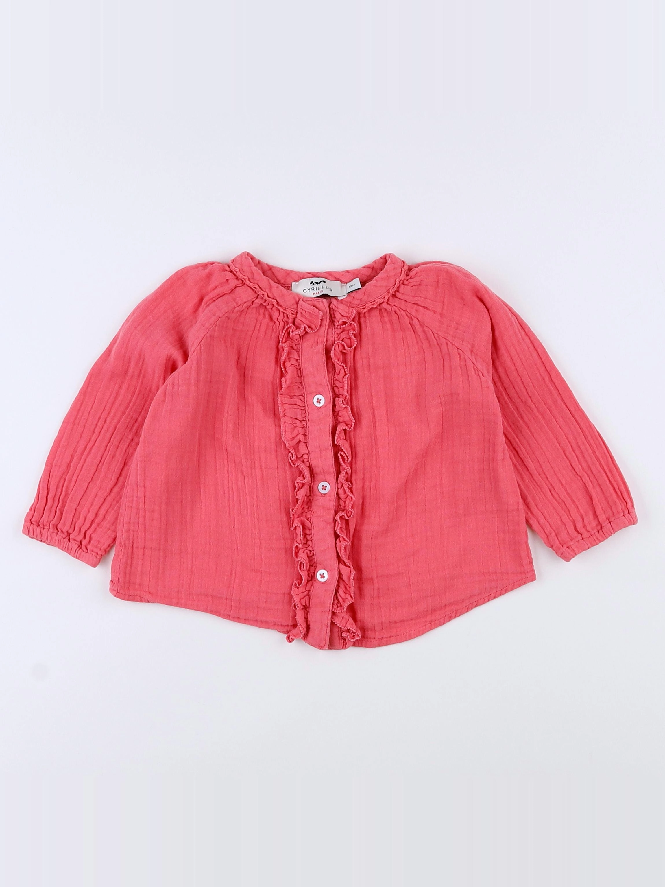 Cyrillus - blouse rose - 12 mois