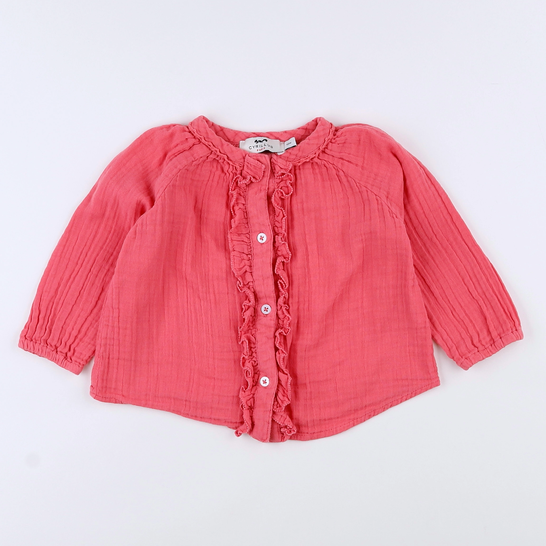 Cyrillus - blouse rose - 12 mois