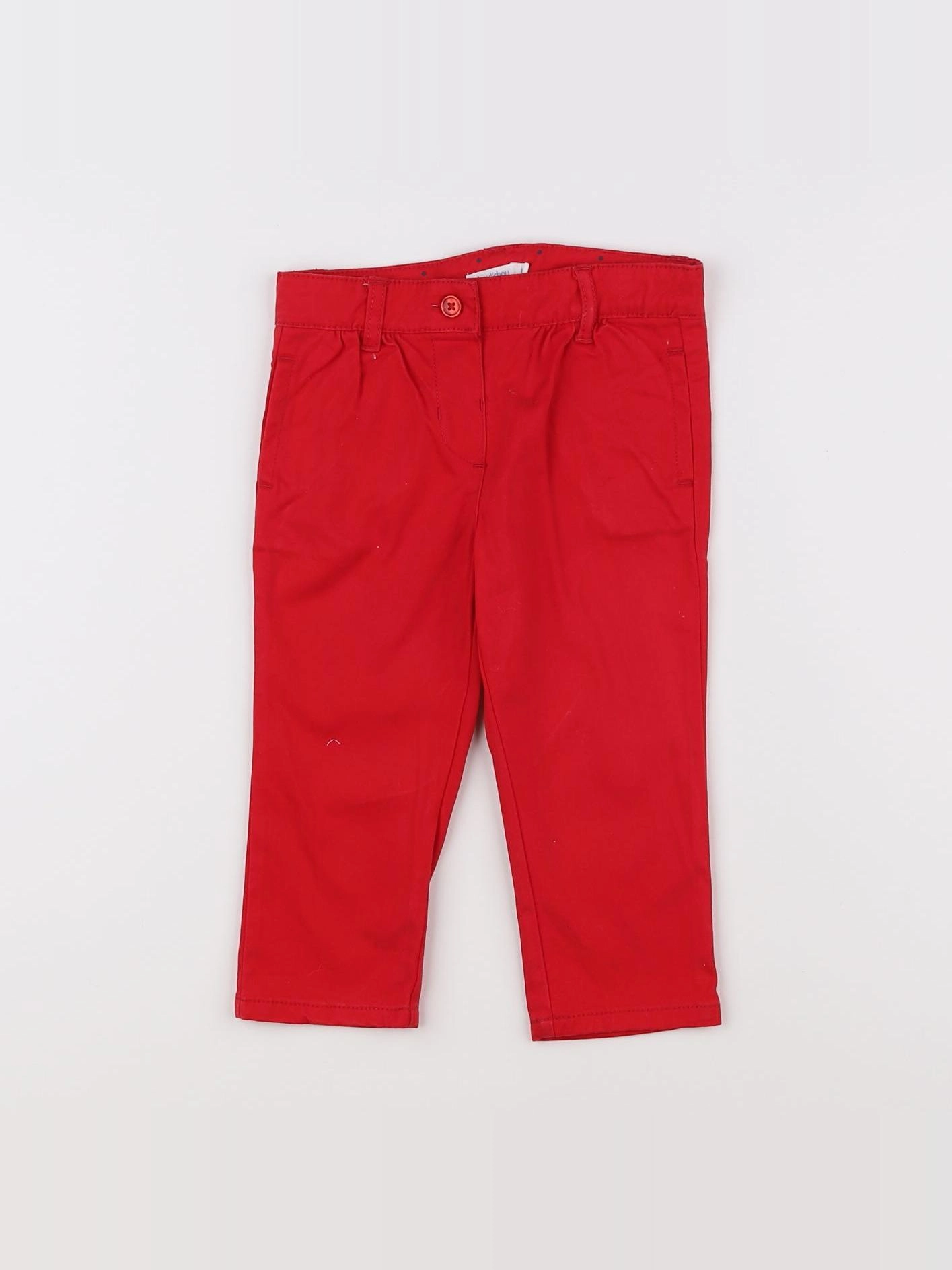 Boutchou - pantalon rouge - 12 mois