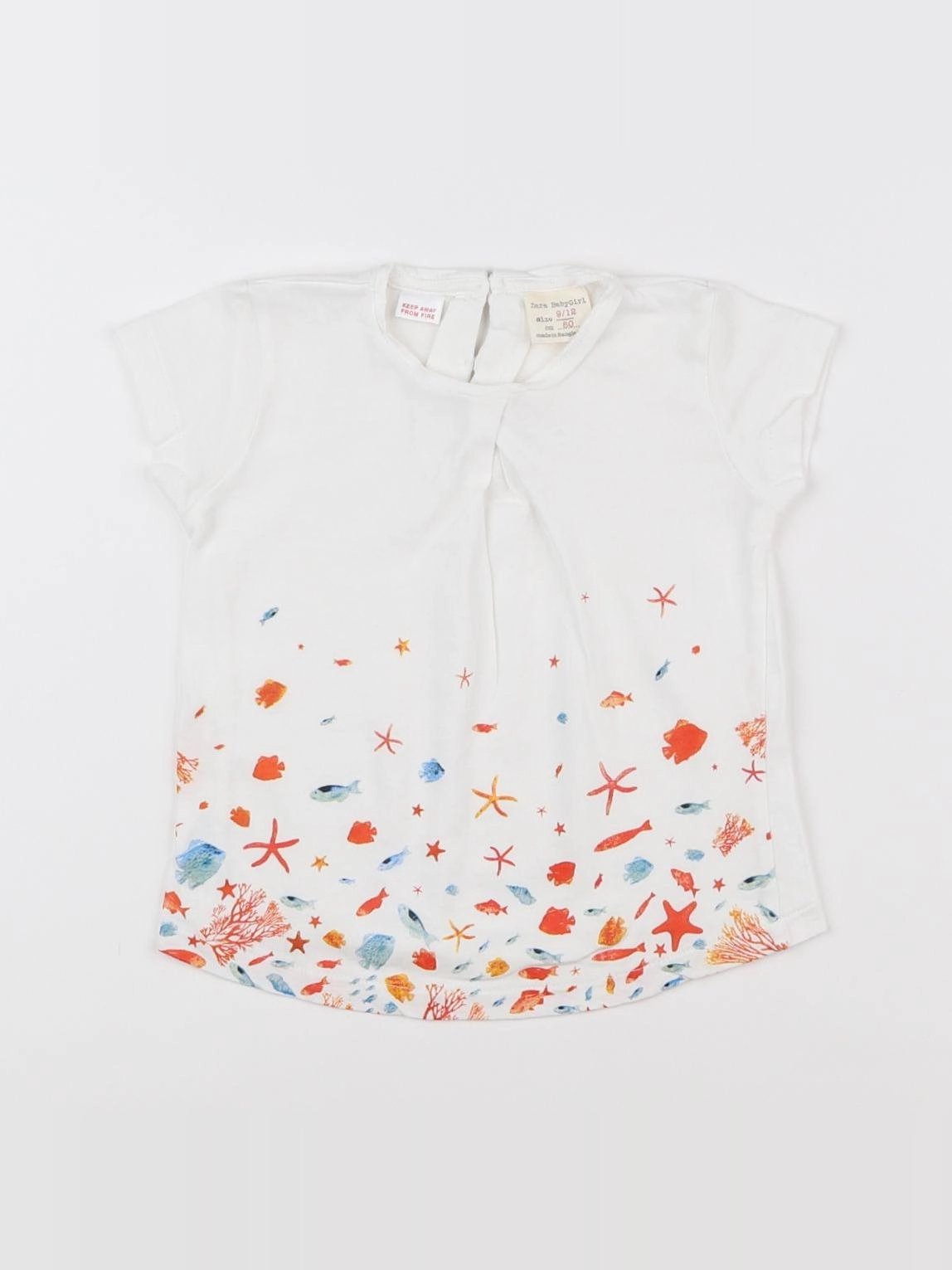 Zara - tee-shirt blanc - 9/12 mois