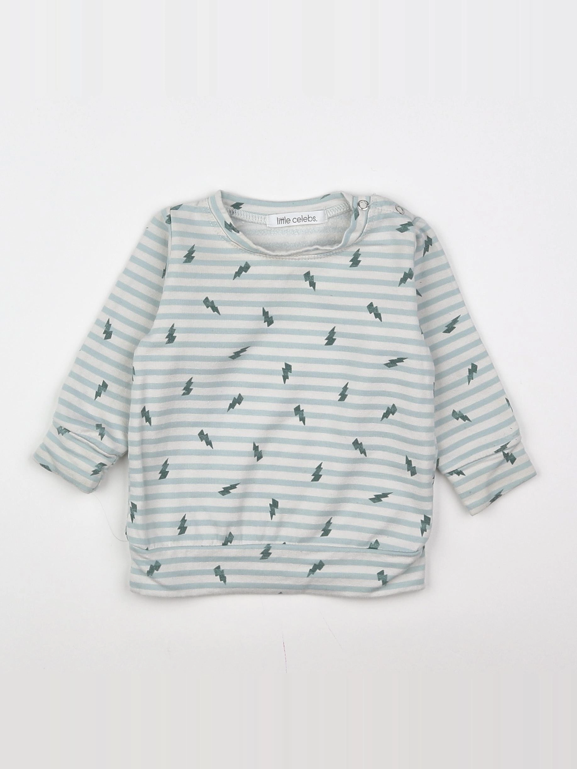 Little Celebs - sweat blanc, vert - 6 mois