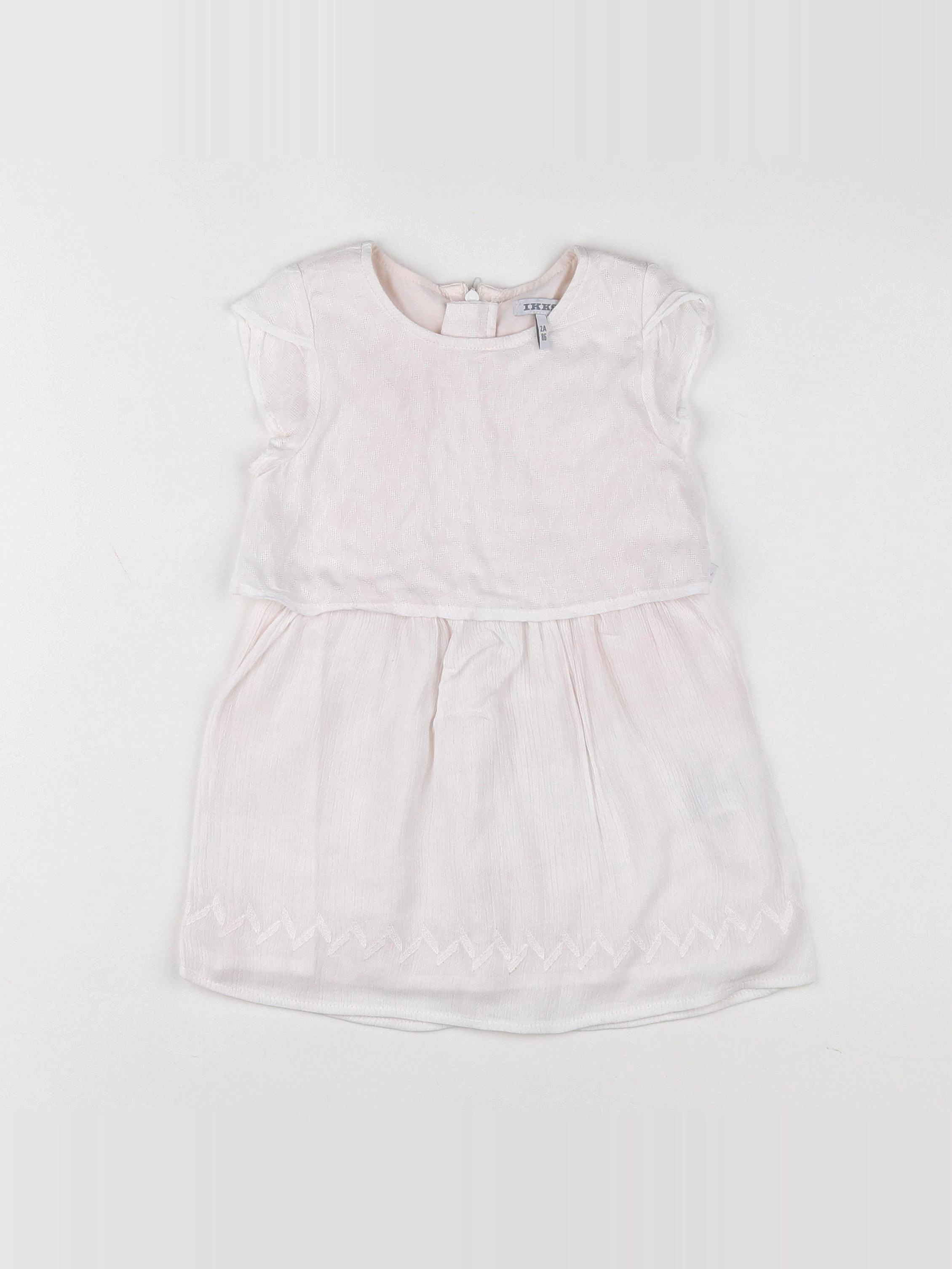 IKKS - robe blanc - 2 ans