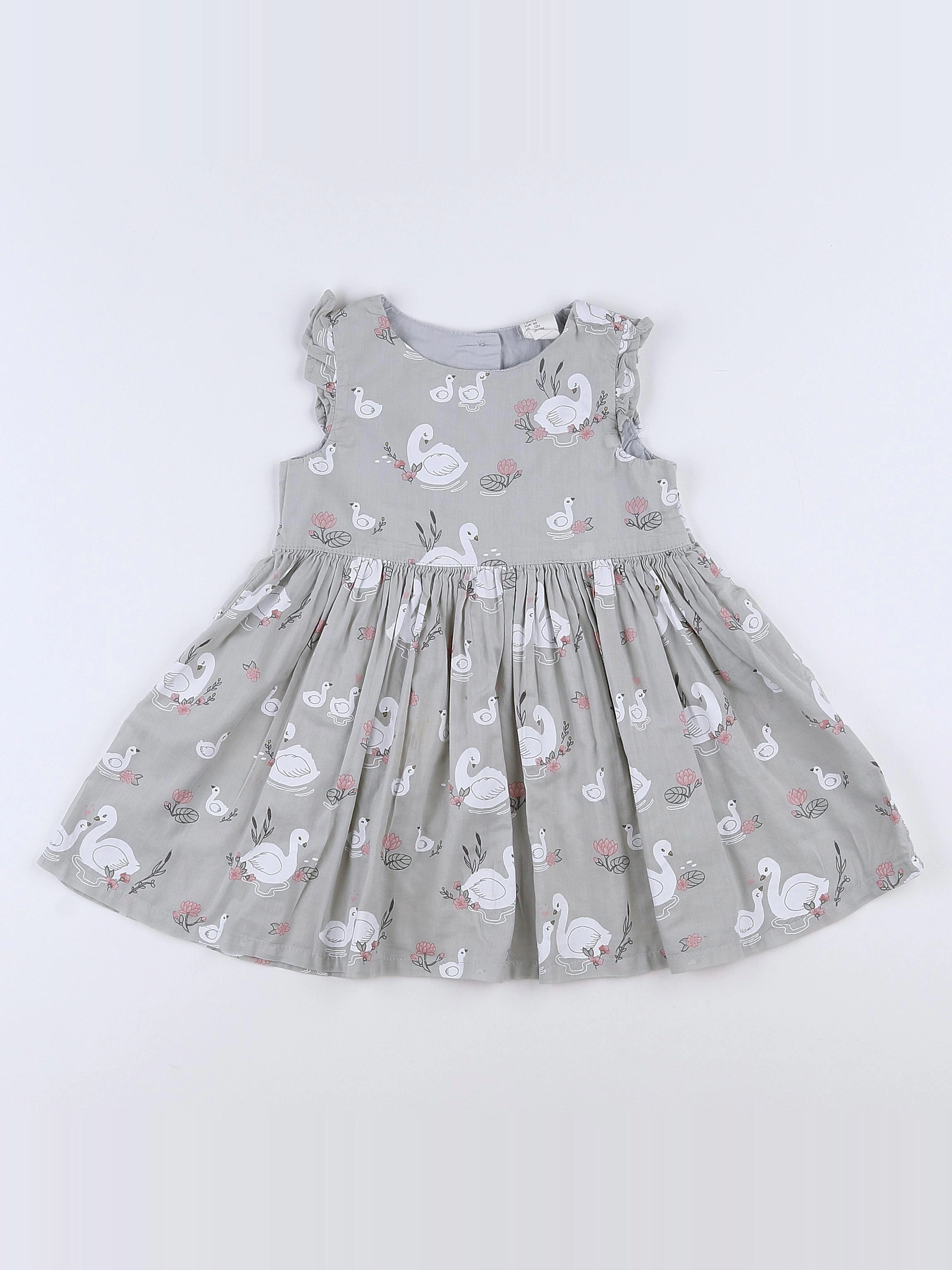 H&M - robe gris - 9/12 mois