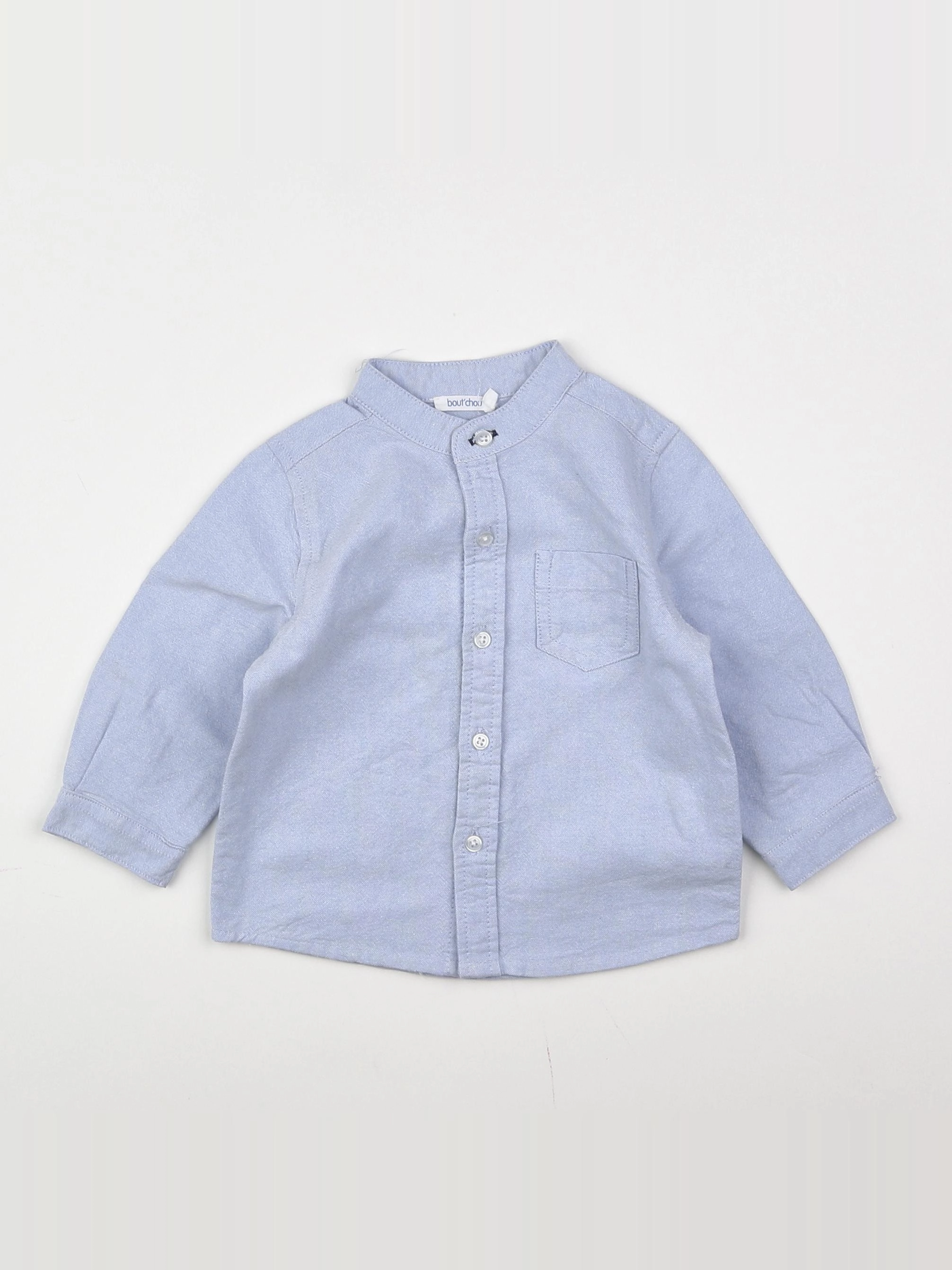 Boutchou - chemise bleu - 9 mois
