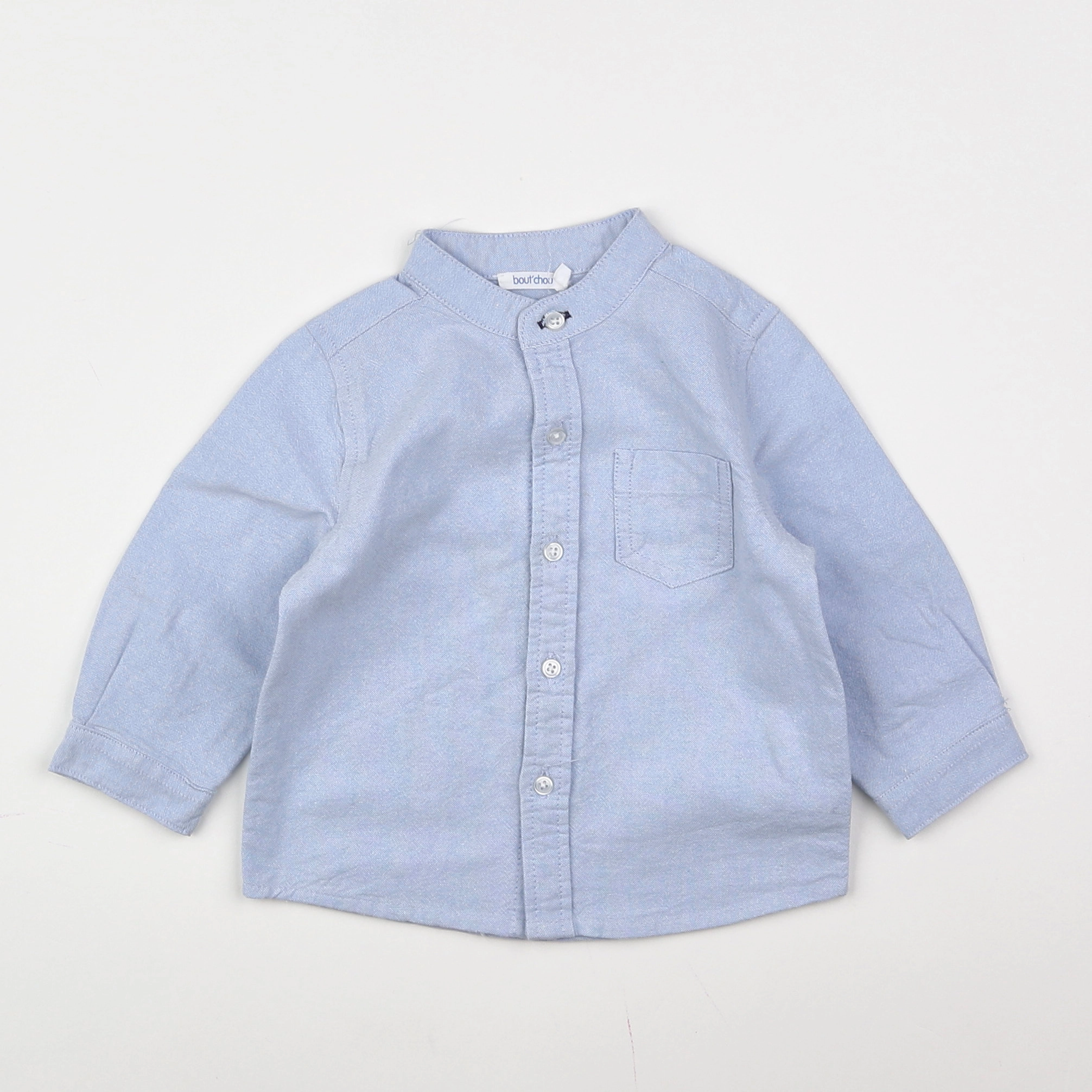 Boutchou - chemise bleu - 9 mois