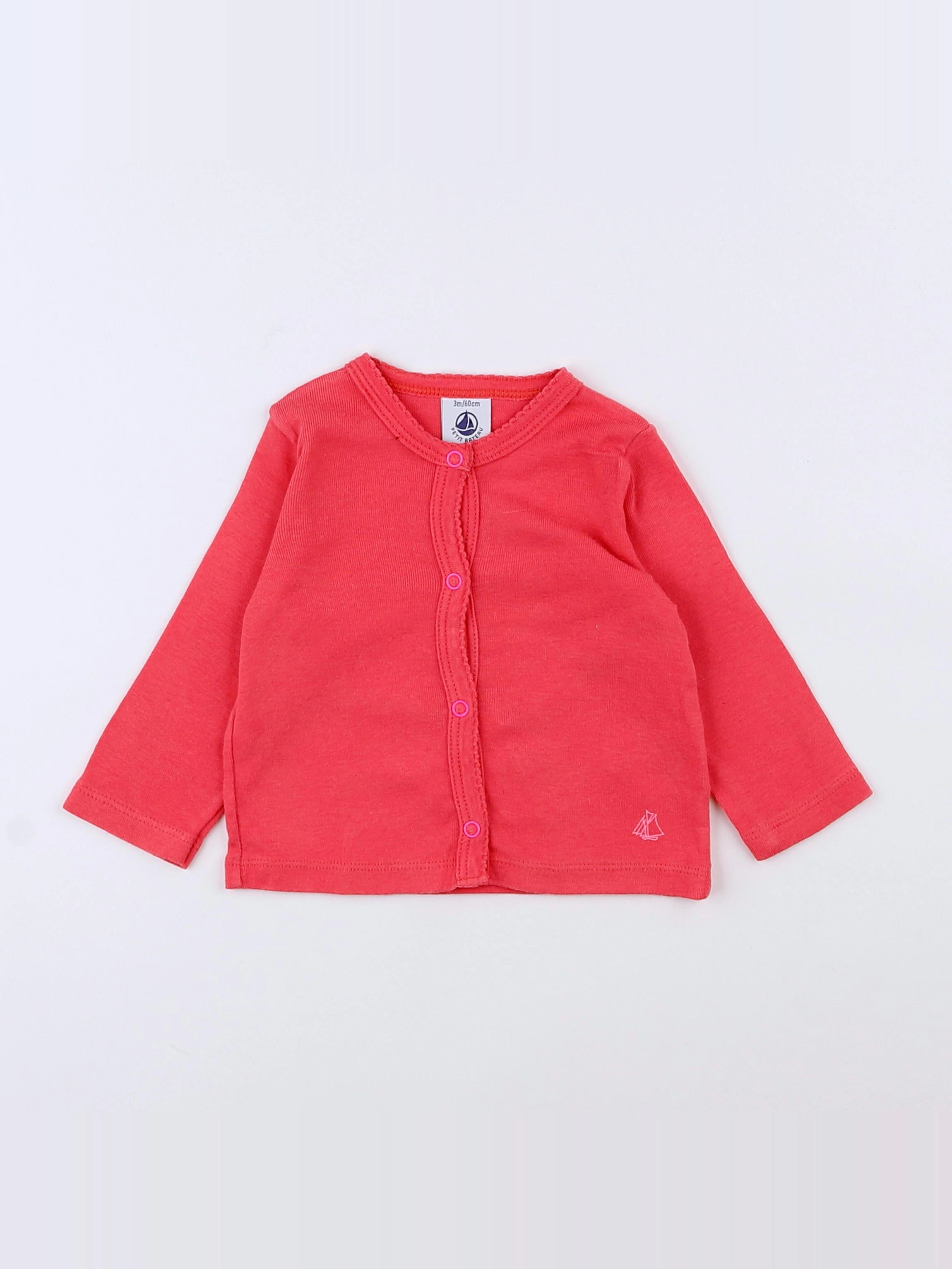 Petit Bateau - tee-shirt rose - 3 mois