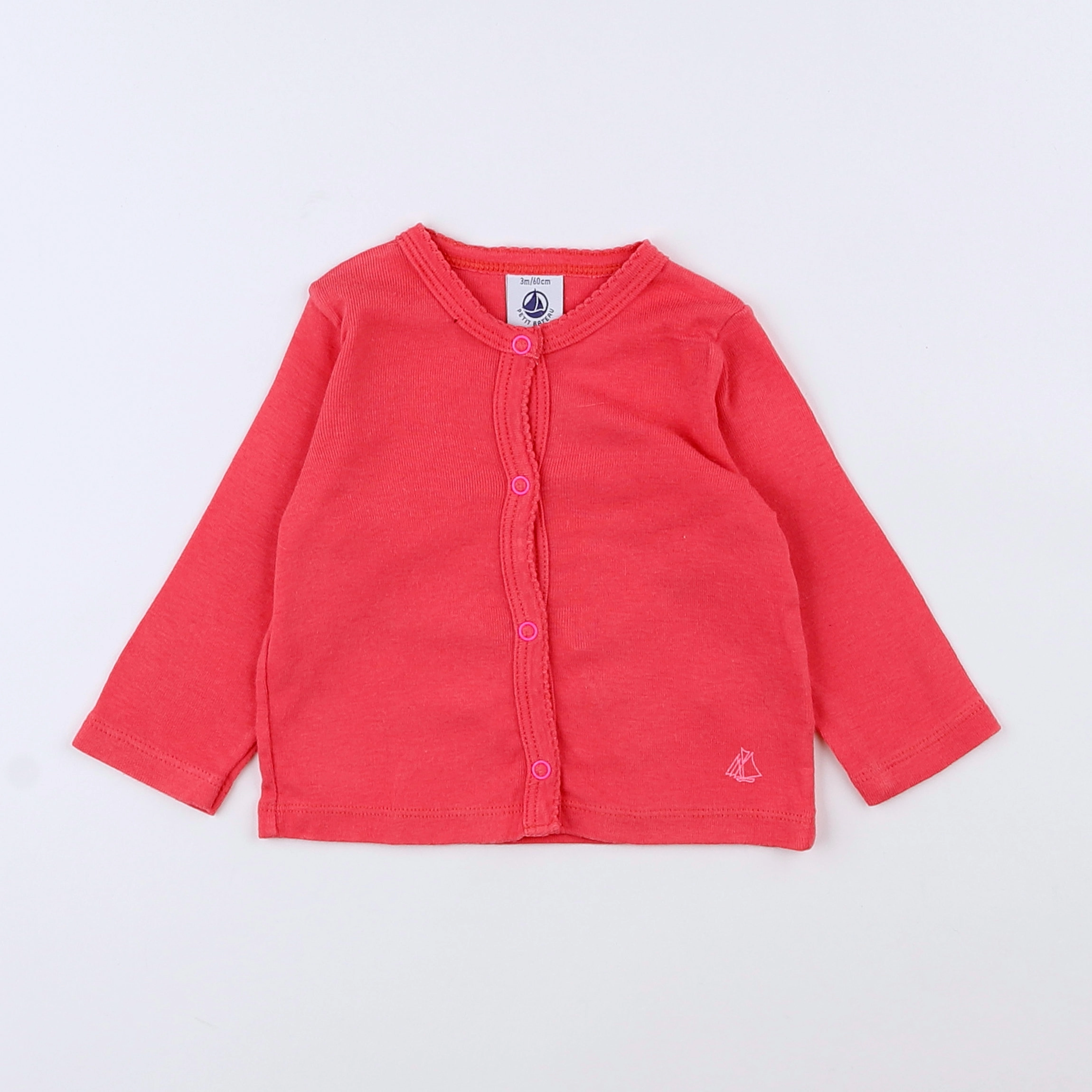 Petit Bateau - tee-shirt rose - 3 mois