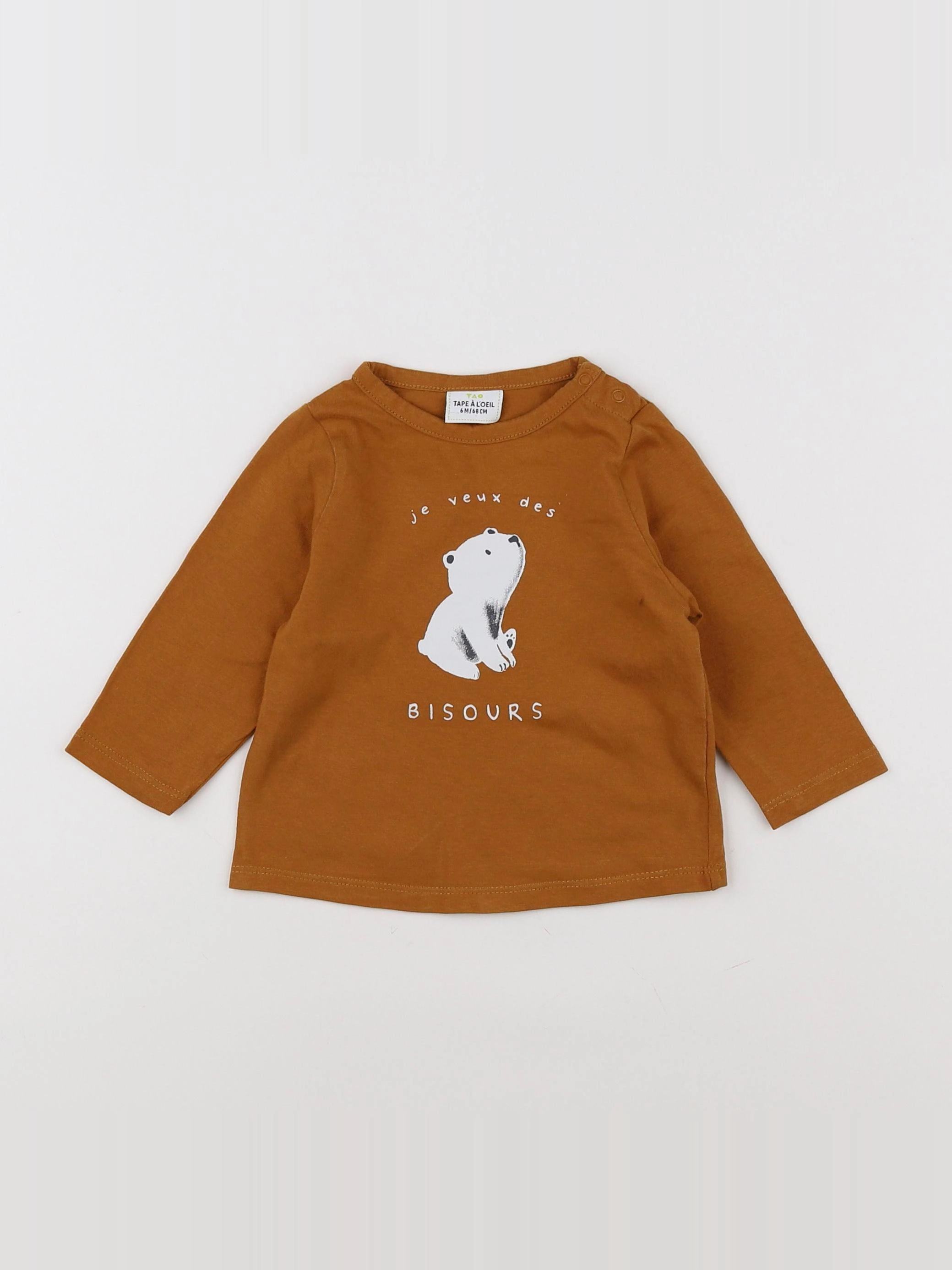 Tape à l'oeil - tee-shirt marron - 6 mois