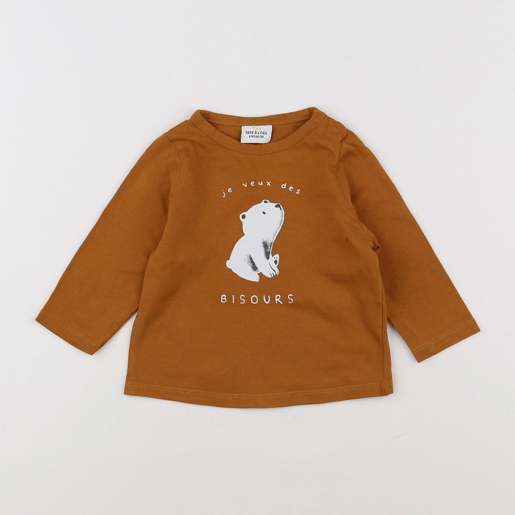 Tape à l'oeil - tee-shirt marron - 6 mois