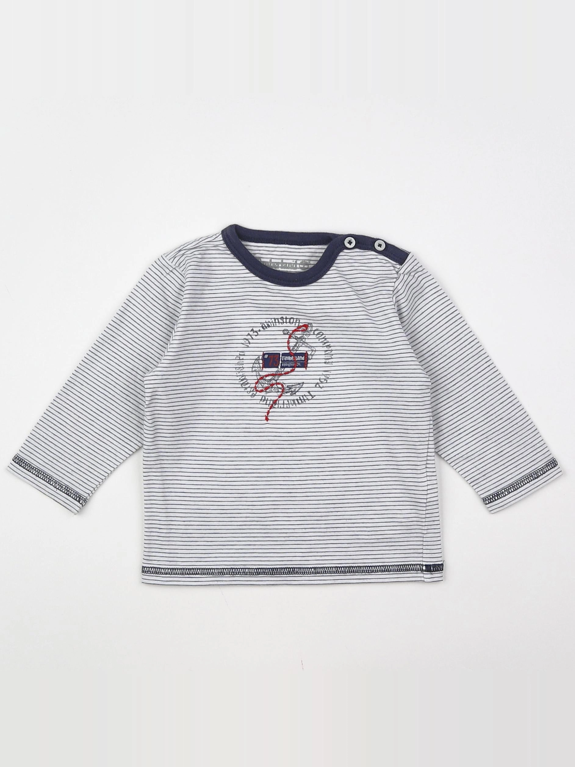 Timberland - tee-shirt blanc, bleu - 6 mois
