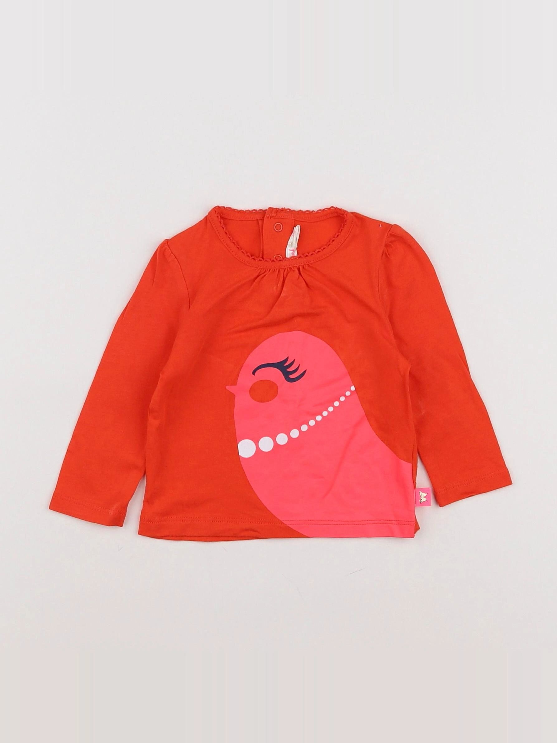 Billie Blush - tee-shirt rouge - 6 mois