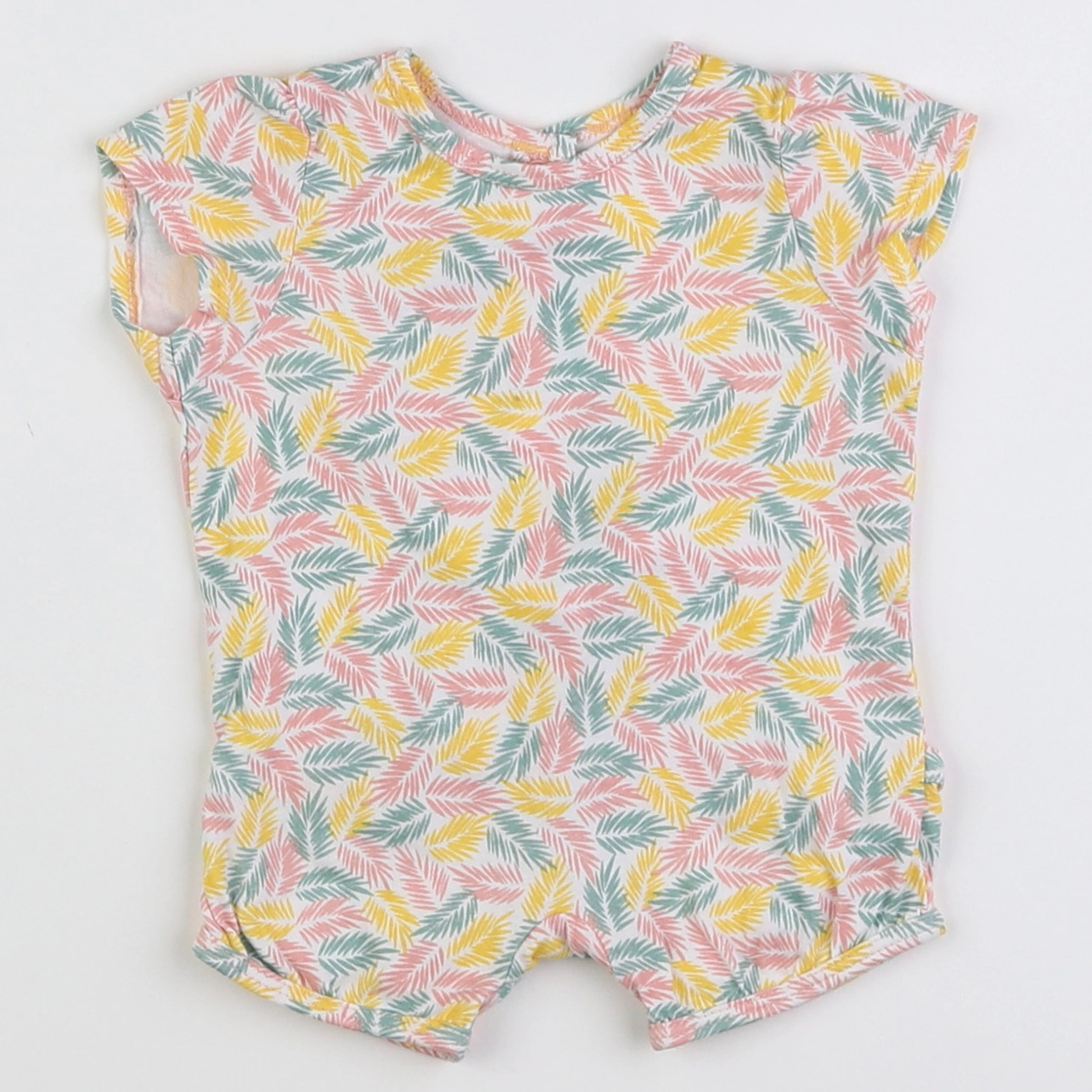 Vertbaudet - pyjama coton jaune, multicolore - 1 mois