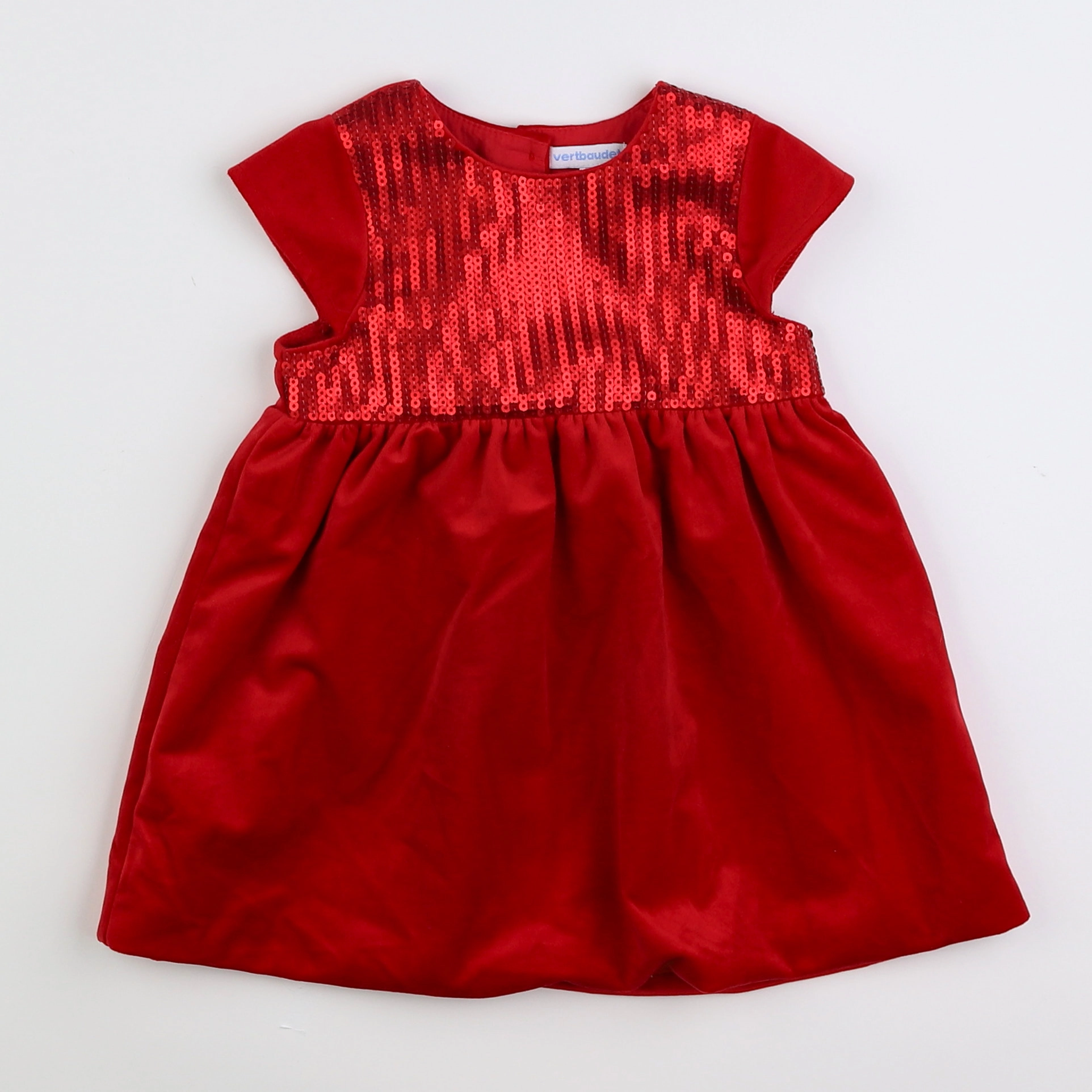 Vertbaudet - robe rouge - 18 mois