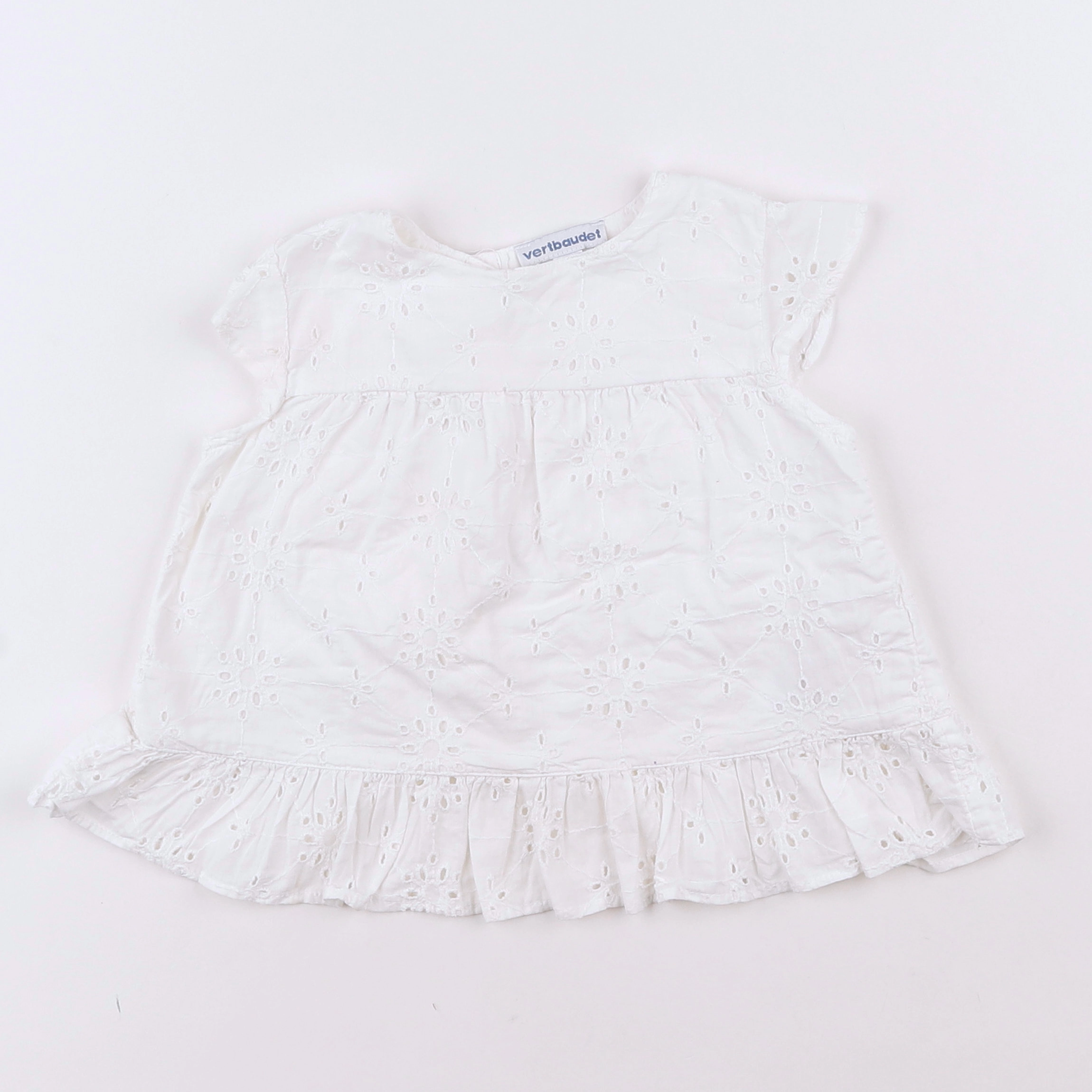 Vertbaudet - blouse blanc - 9 mois