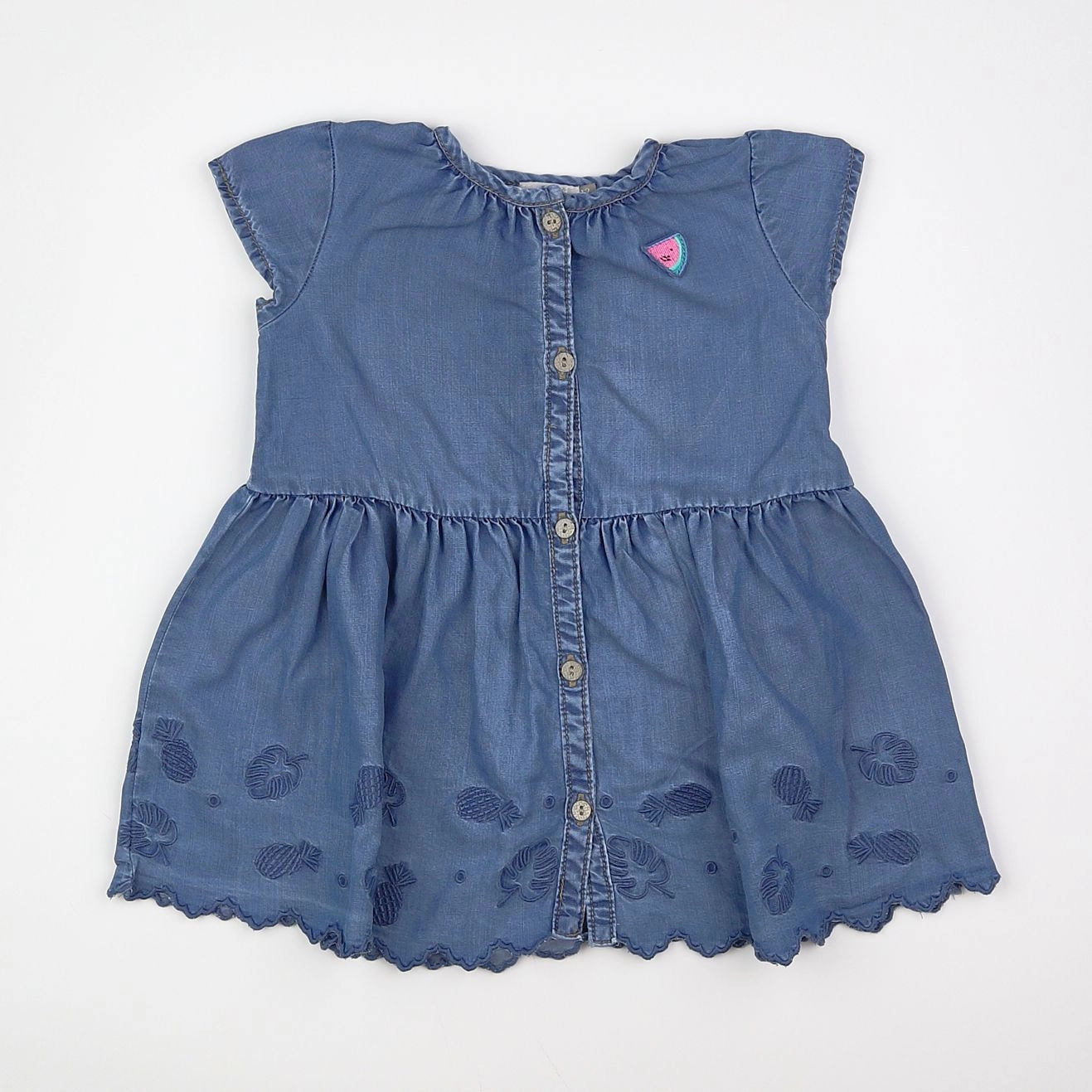 Catimini - robe bleu - 12 mois