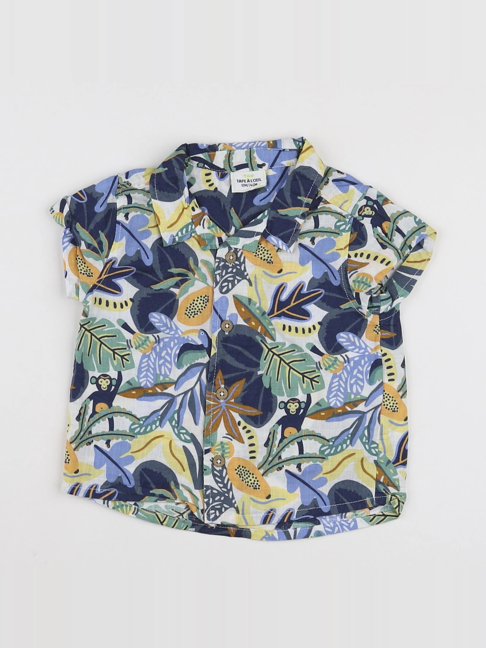 Tape à l'oeil - chemise multicolore - 12 mois