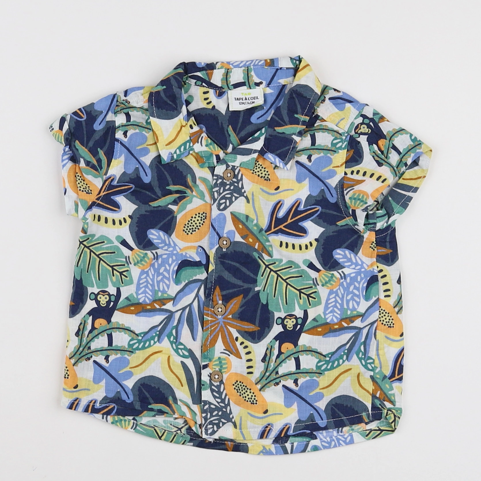 Tape à l'oeil - chemise multicolore - 12 mois