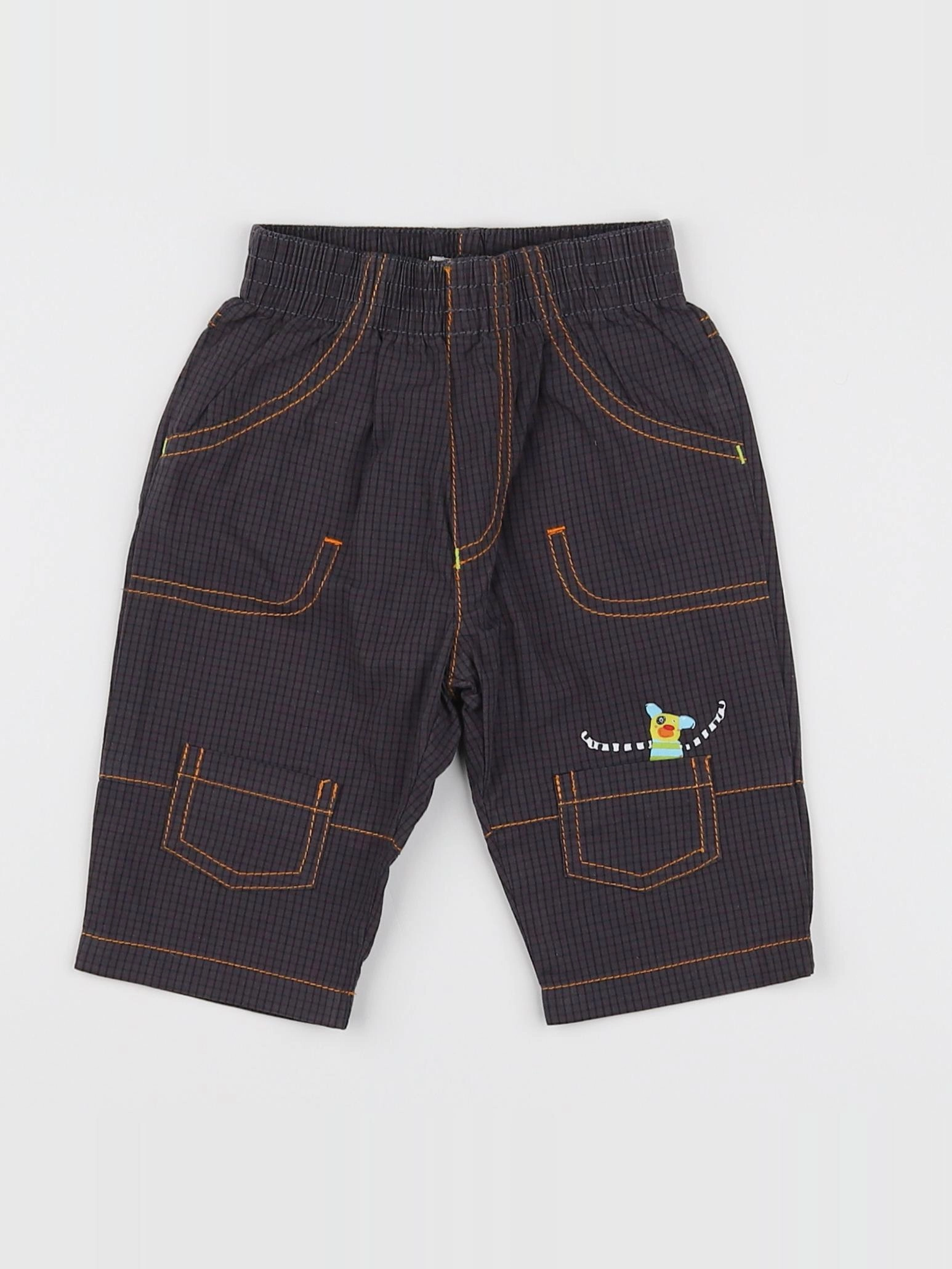 Catimini - pantalon gris, orange - 3 mois