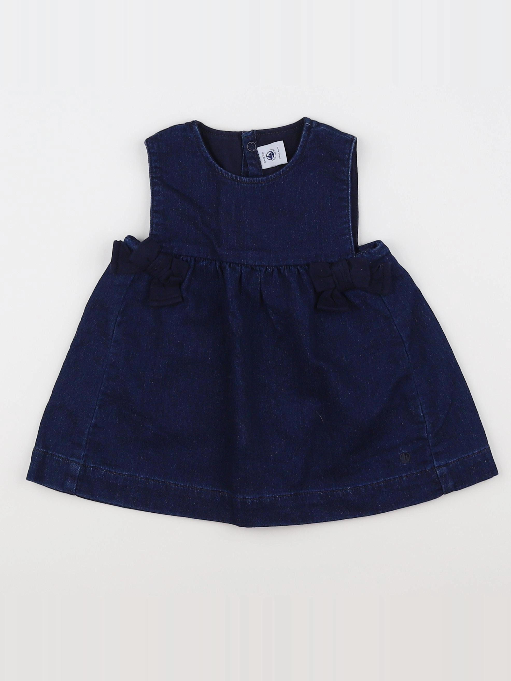 Petit Bateau - robe bleu - 3 mois