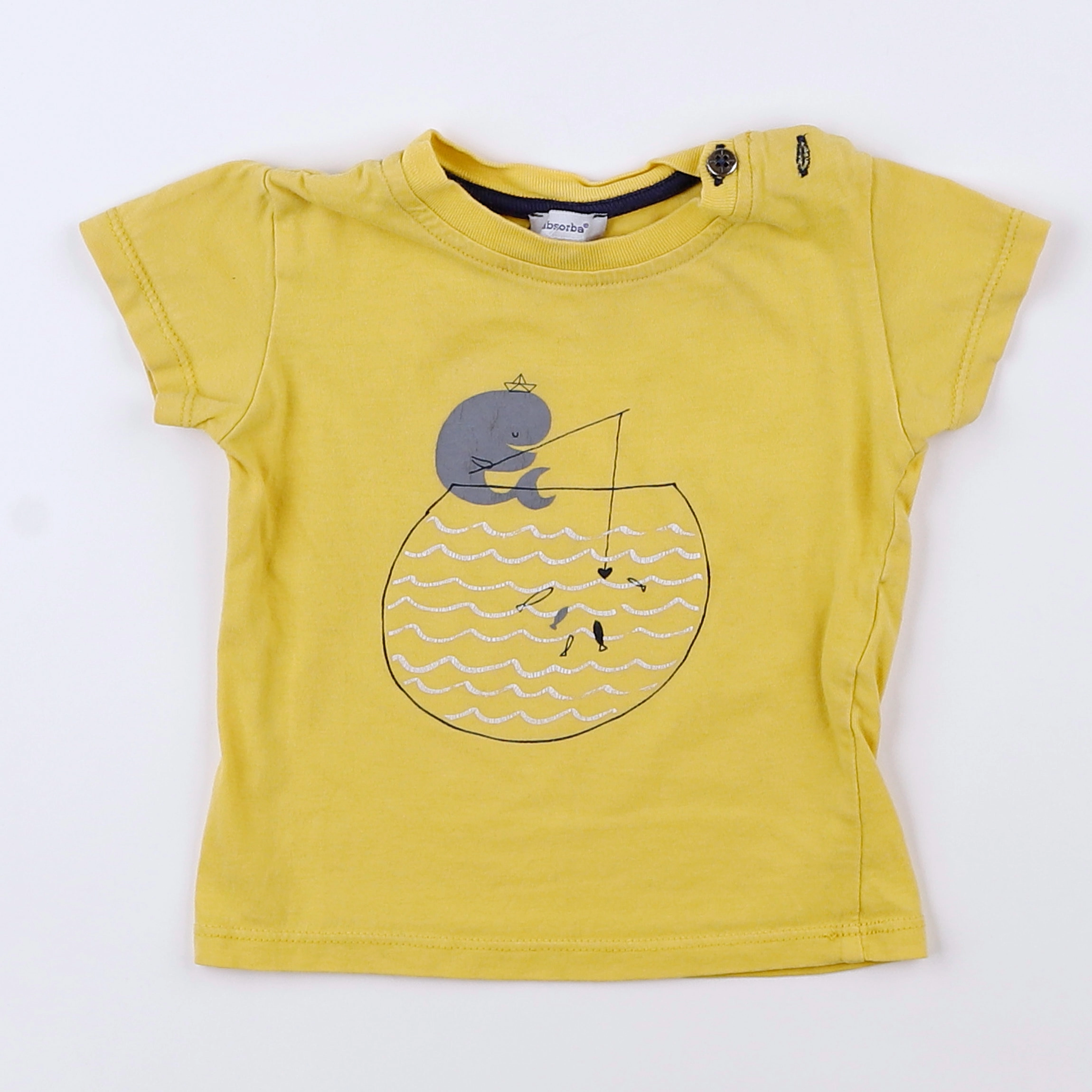 Absorba - tee-shirt jaune - 12 mois