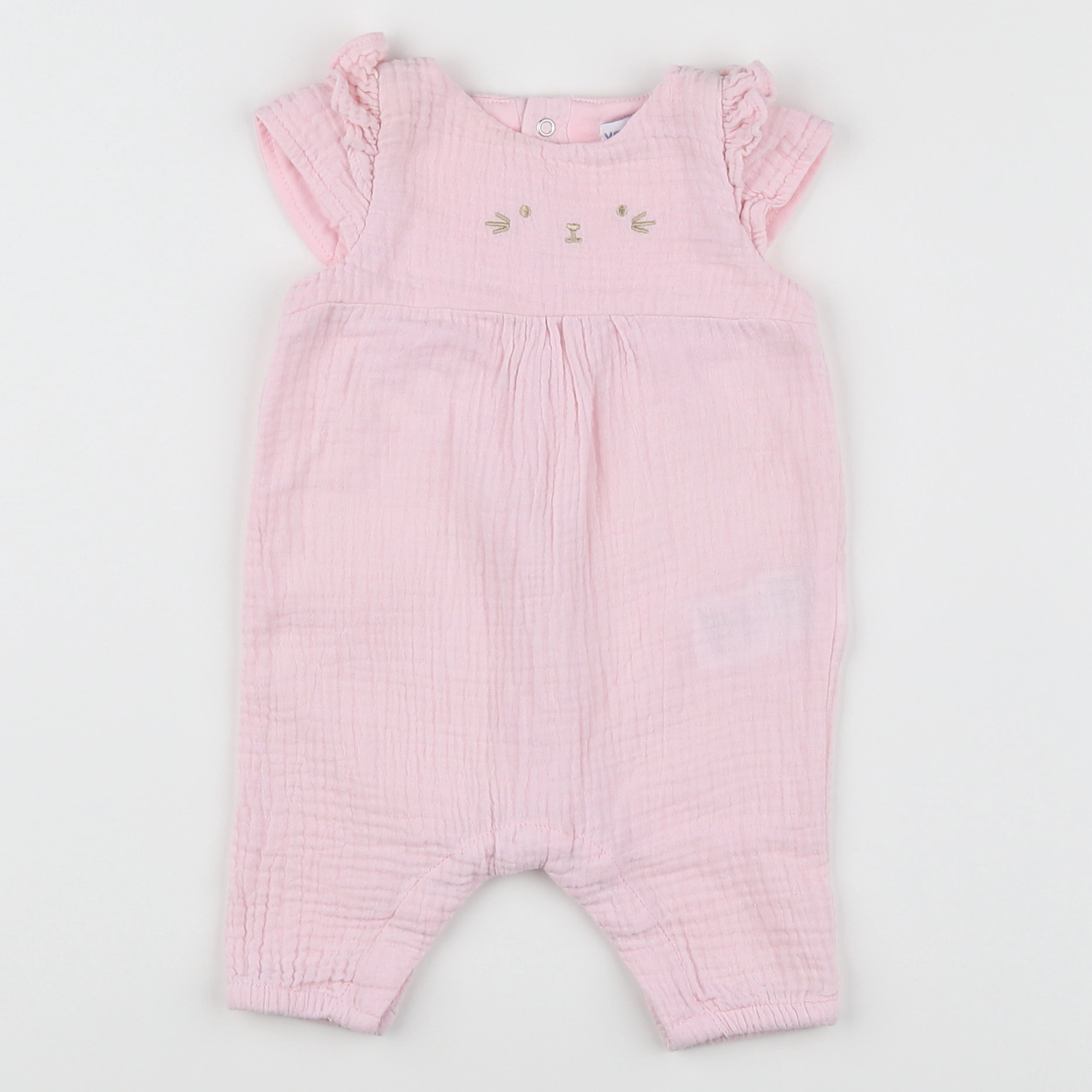 Vertbaudet - combinaison rose - 1 mois