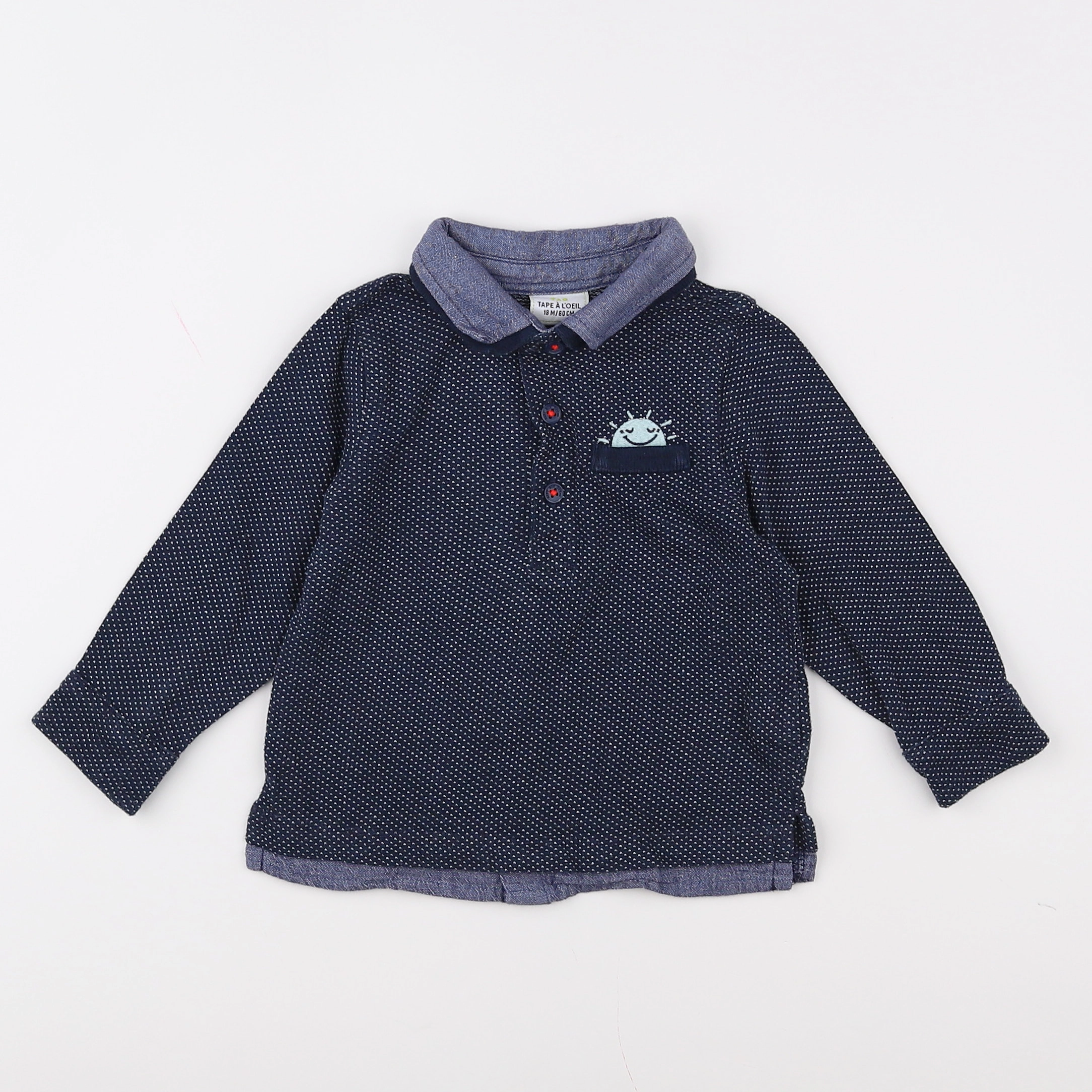 Tape à l'oeil - chemise bleu - 18 mois