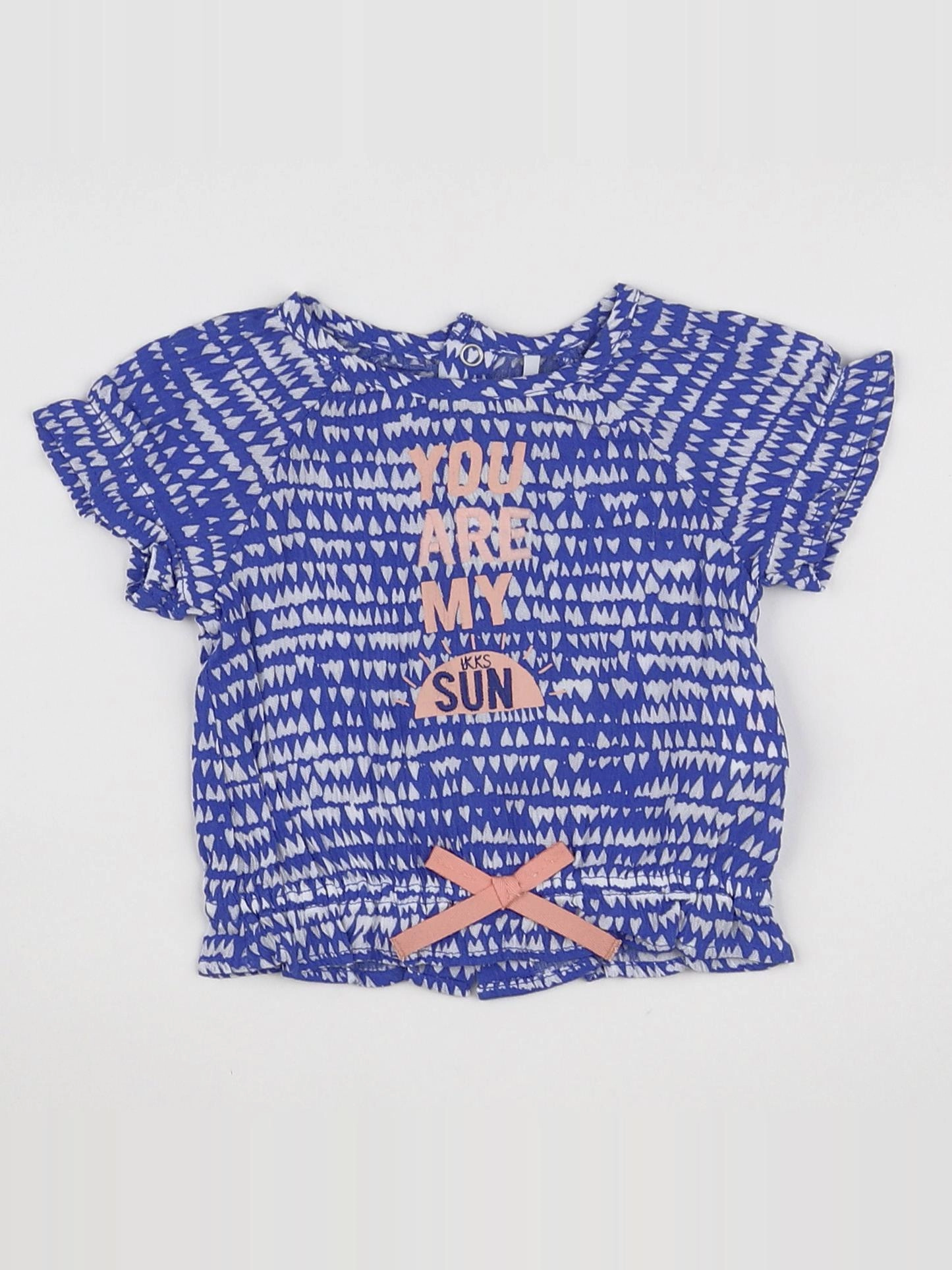 IKKS - blouse bleu (état neuf) - 6 mois