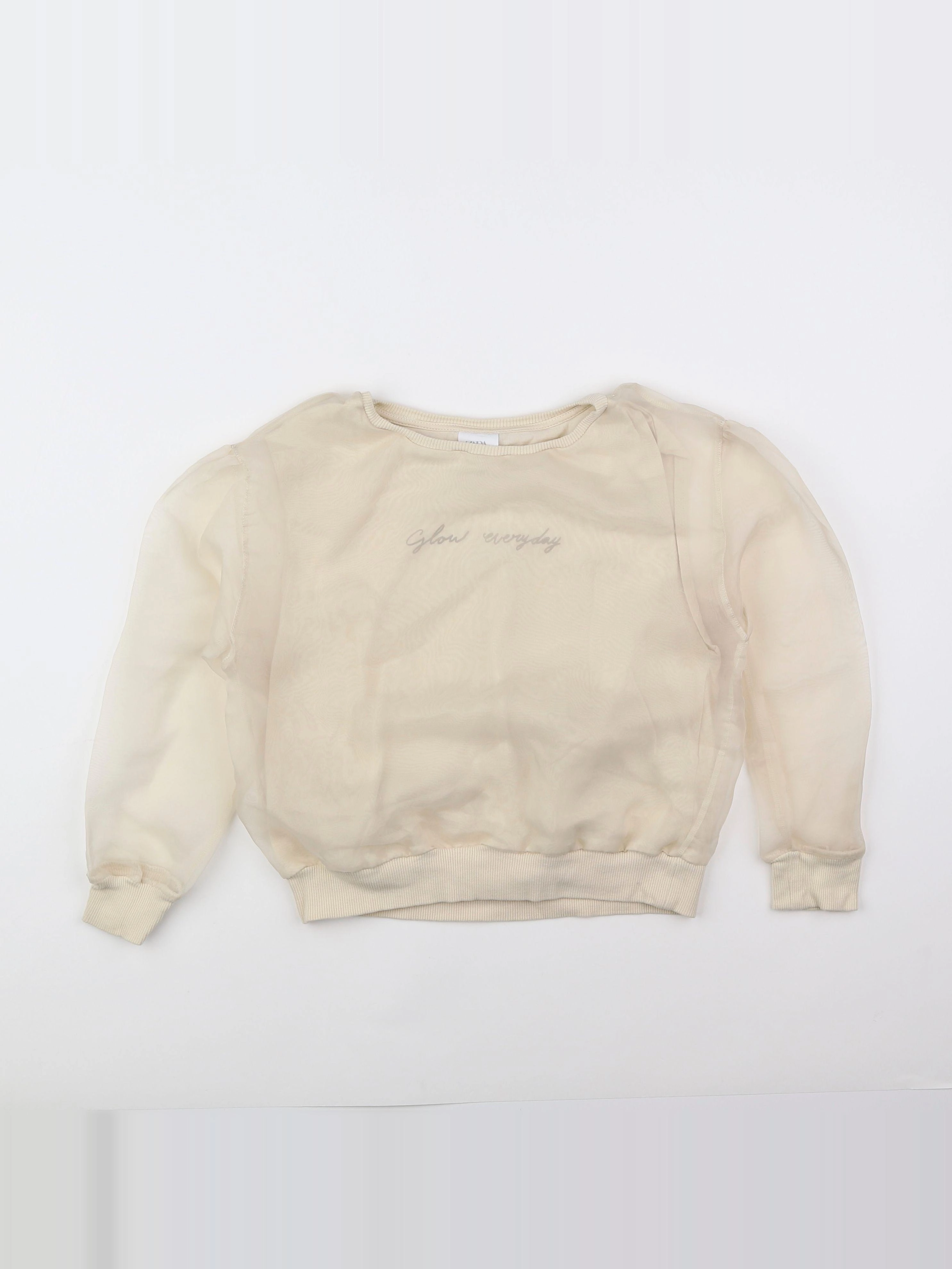 Zara - sweat beige - 8 ans